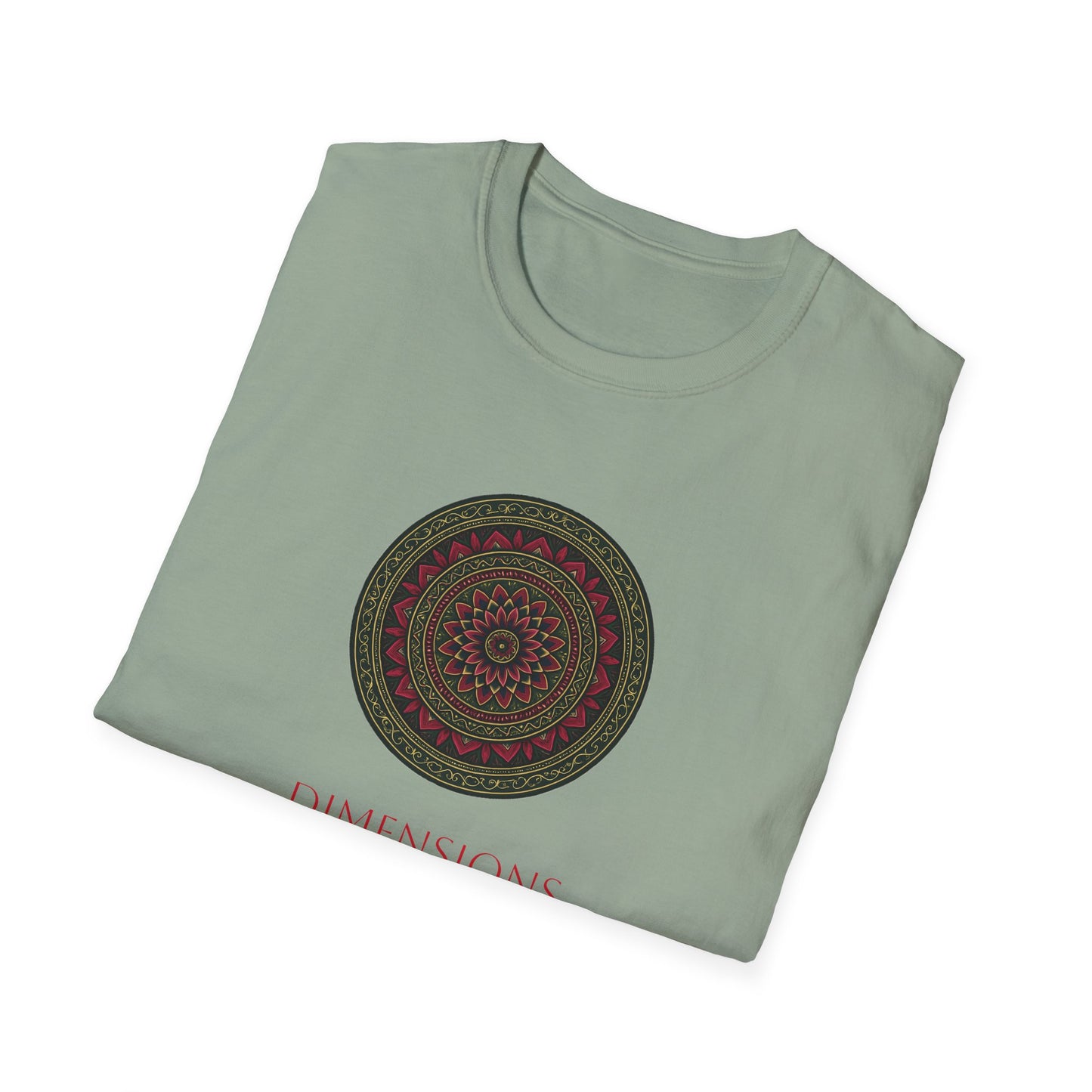 Mandala Pattern Unisex Softstyle T-Shirt, Relaxed Fit Tee, Gift for Meditation Lovers, Casual Wear, Festival Apparel