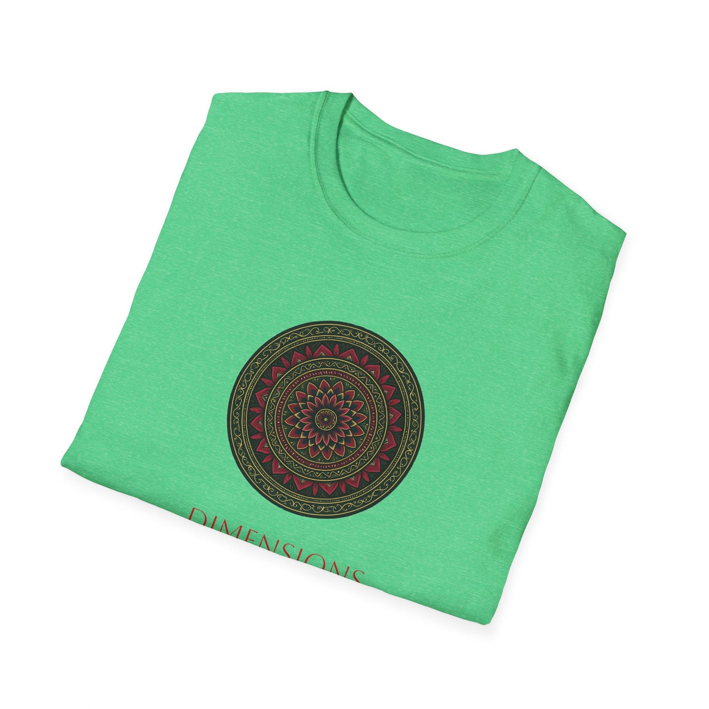 Mandala Pattern Unisex Softstyle T-Shirt, Relaxed Fit Tee, Gift for Meditation Lovers, Casual Wear, Festival Apparel