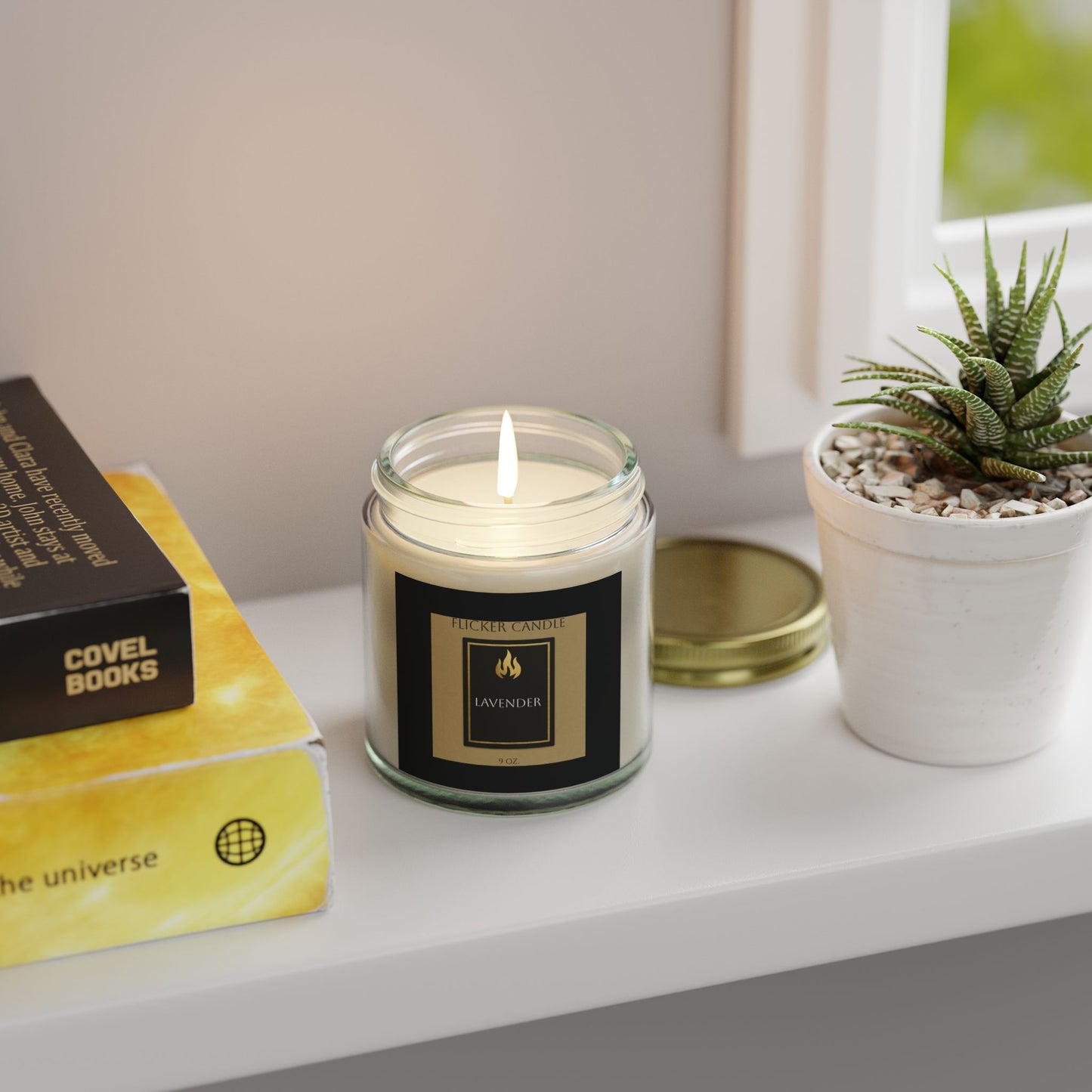 Coconut and Apricot wax Lavender Scented Candles - Relaxing Aromatherapy, Natural Home Decor, Gifts for Her, Spa Essentials
