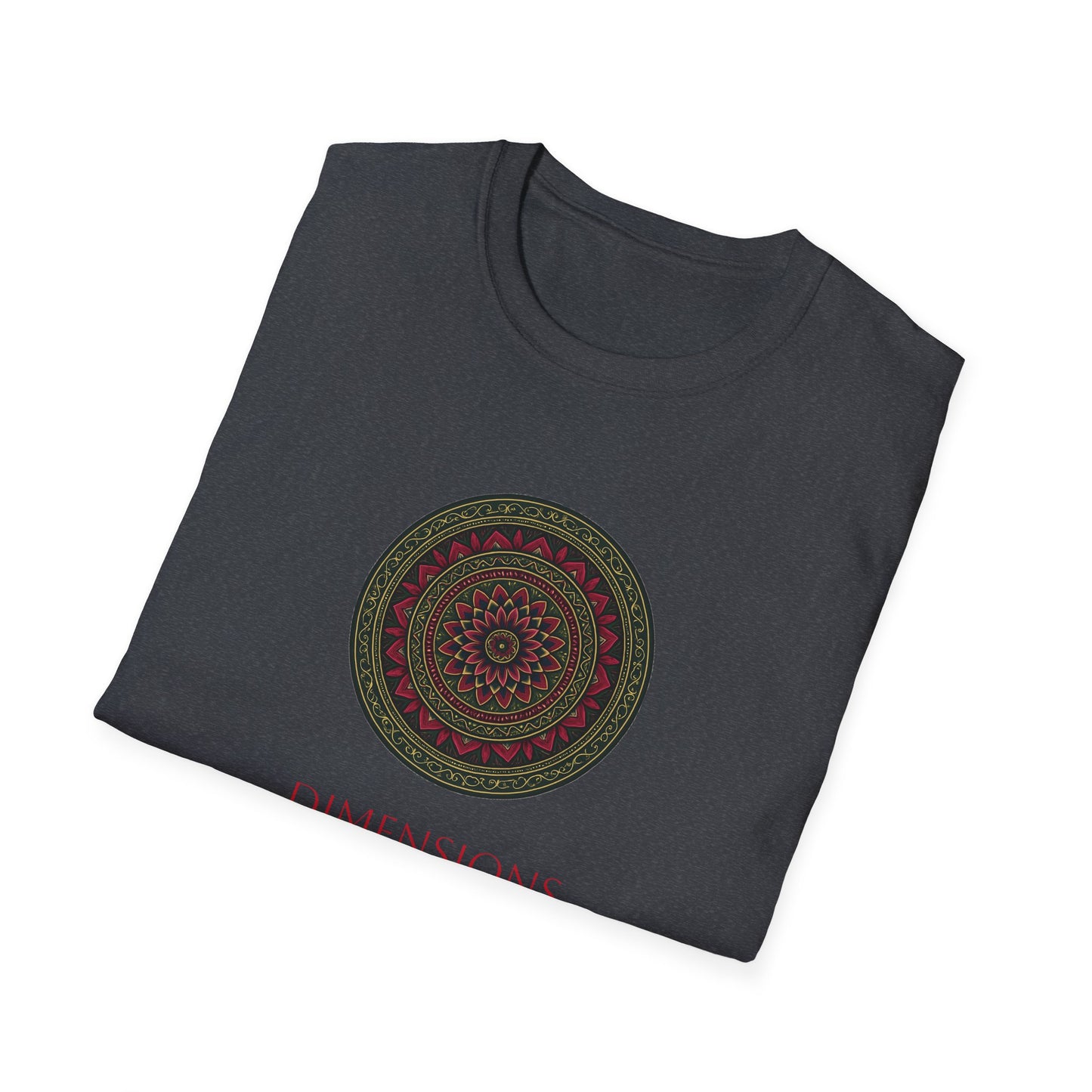 Mandala Pattern Unisex Softstyle T-Shirt, Relaxed Fit Tee, Gift for Meditation Lovers, Casual Wear, Festival Apparel