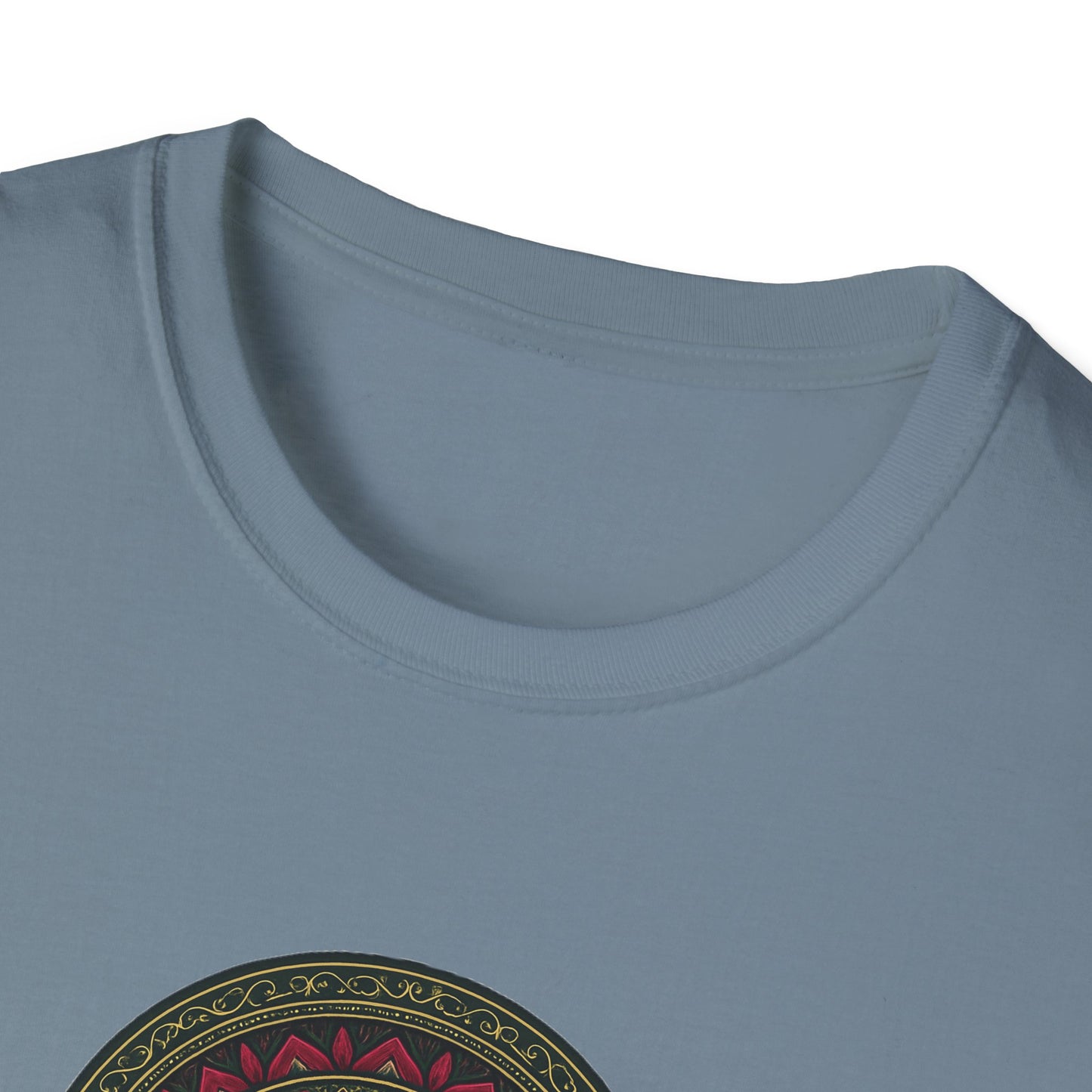 Mandala Pattern Unisex Softstyle T-Shirt, Relaxed Fit Tee, Gift for Meditation Lovers, Casual Wear, Festival Apparel