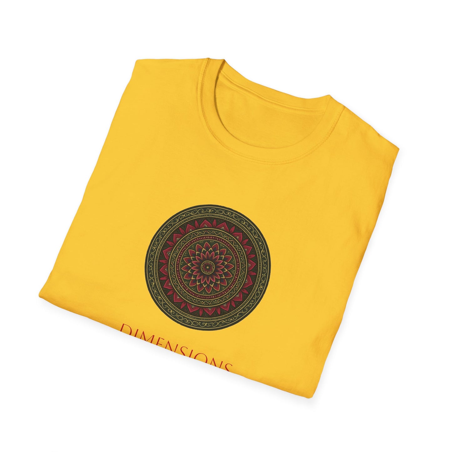 Mandala Pattern Unisex Softstyle T-Shirt, Relaxed Fit Tee, Gift for Meditation Lovers, Casual Wear, Festival Apparel