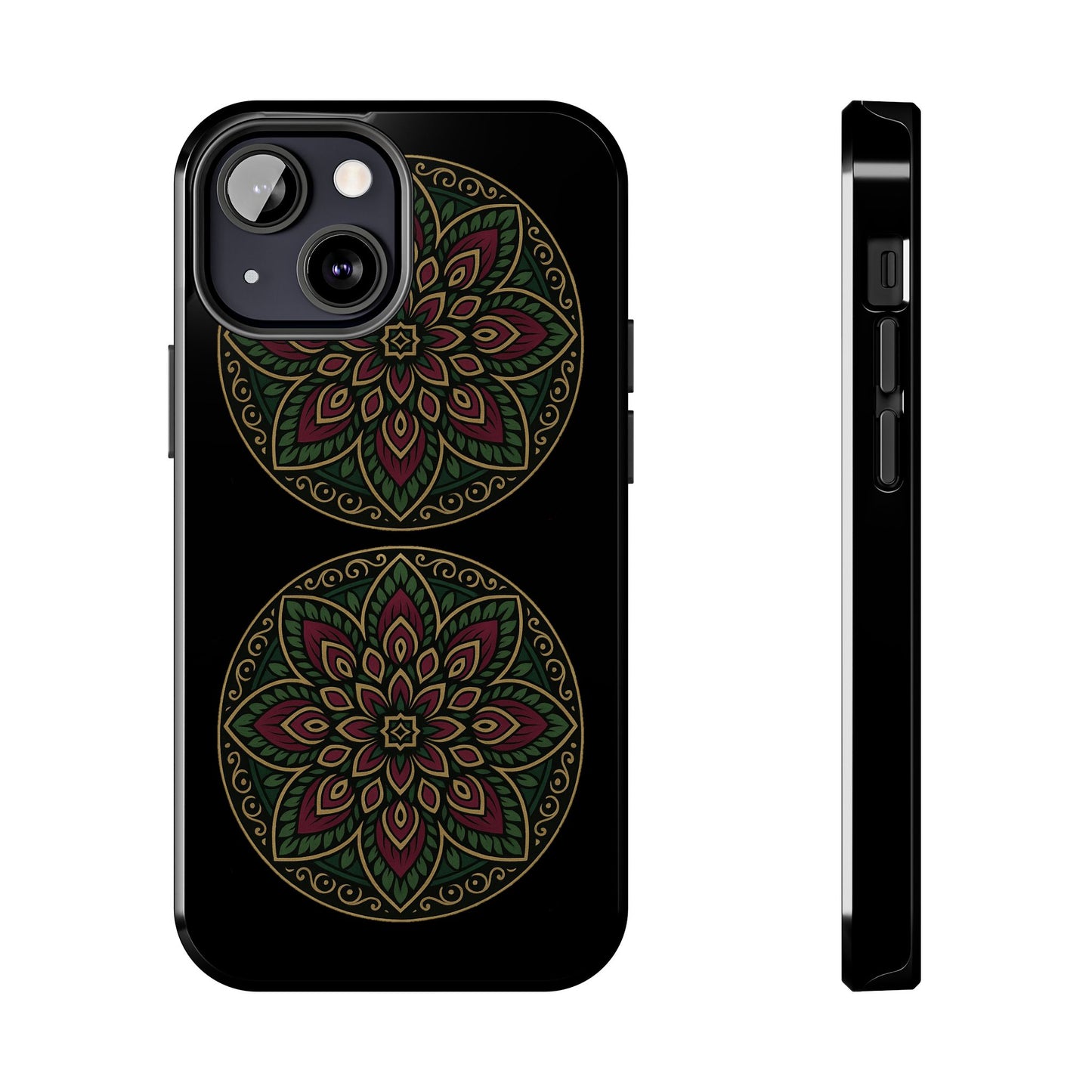Artistic Phone Case with Mandala Design, Tough Case, Floral Phone Cover, Unique Gift for Her, Stylish Protection