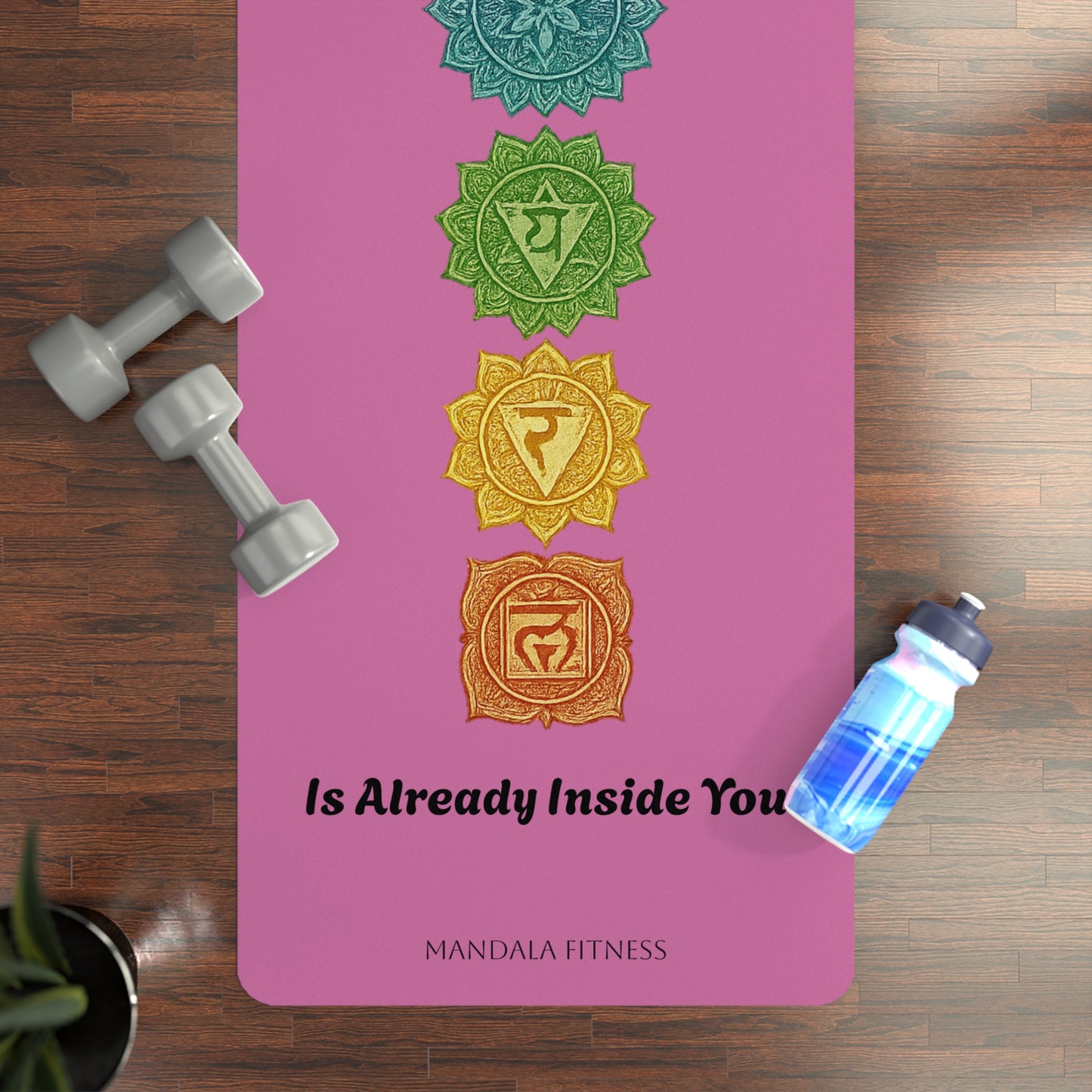 Yoga Mat - Chakra Chart Design for Mindfulness and Meditation