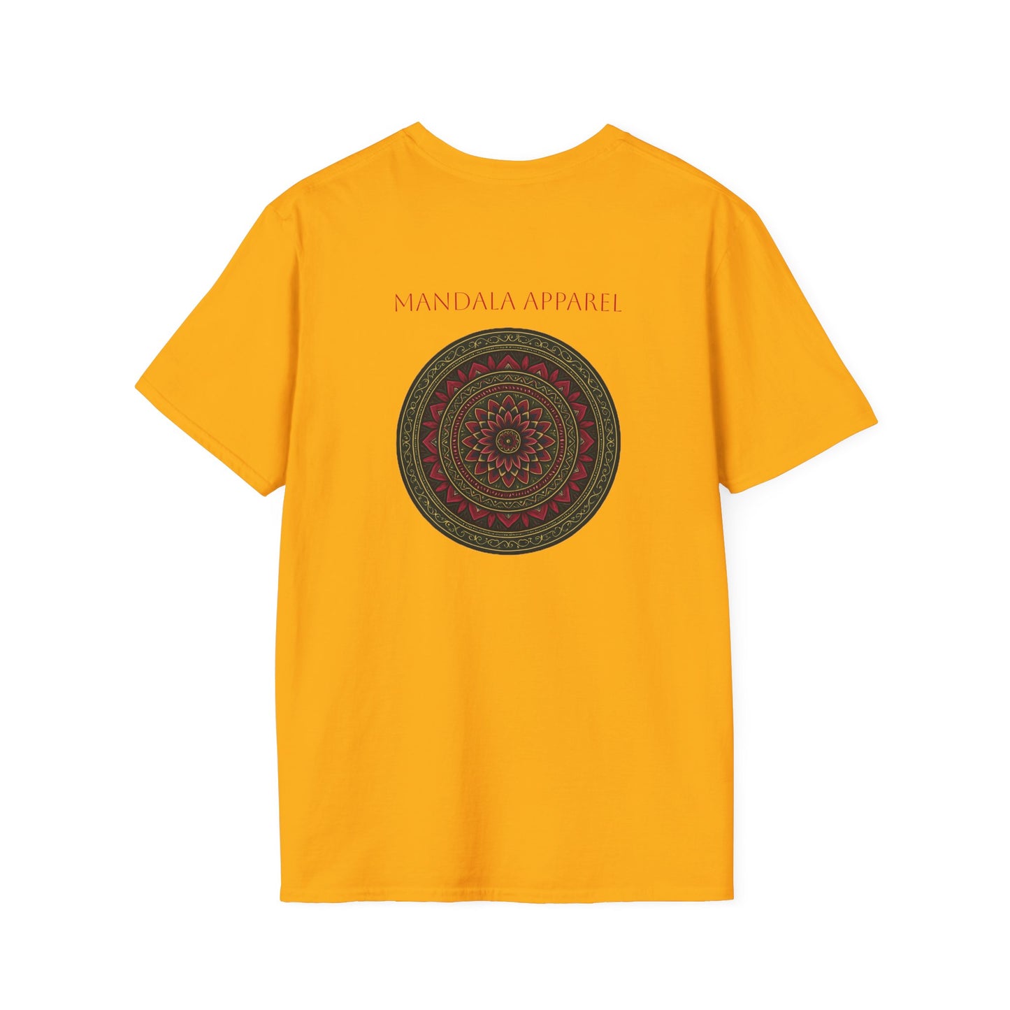 Mandala Pattern Unisex Softstyle T-Shirt, Relaxed Fit Tee, Gift for Meditation Lovers, Casual Wear, Festival Apparel