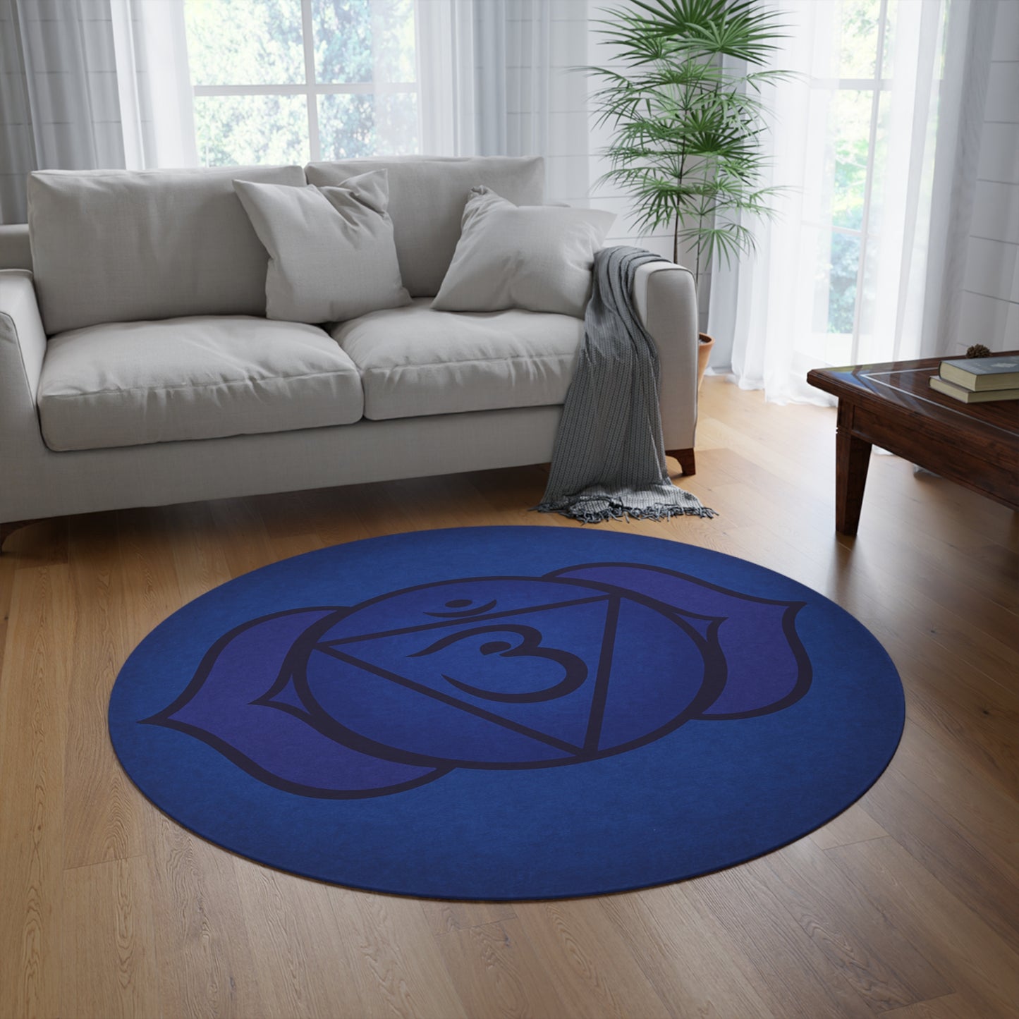 Chakra Round Rug | Energy Center Home Decor | Meditation Mat | Boho Area Rug | Spiritual Gift | Yoga Room