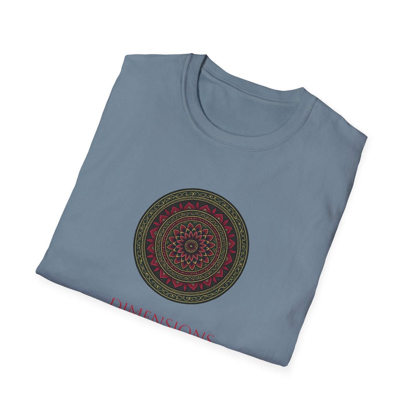 Mandala Pattern Unisex Softstyle T-Shirt, Relaxed Fit Tee, Gift for Meditation Lovers, Casual Wear, Festival Apparel