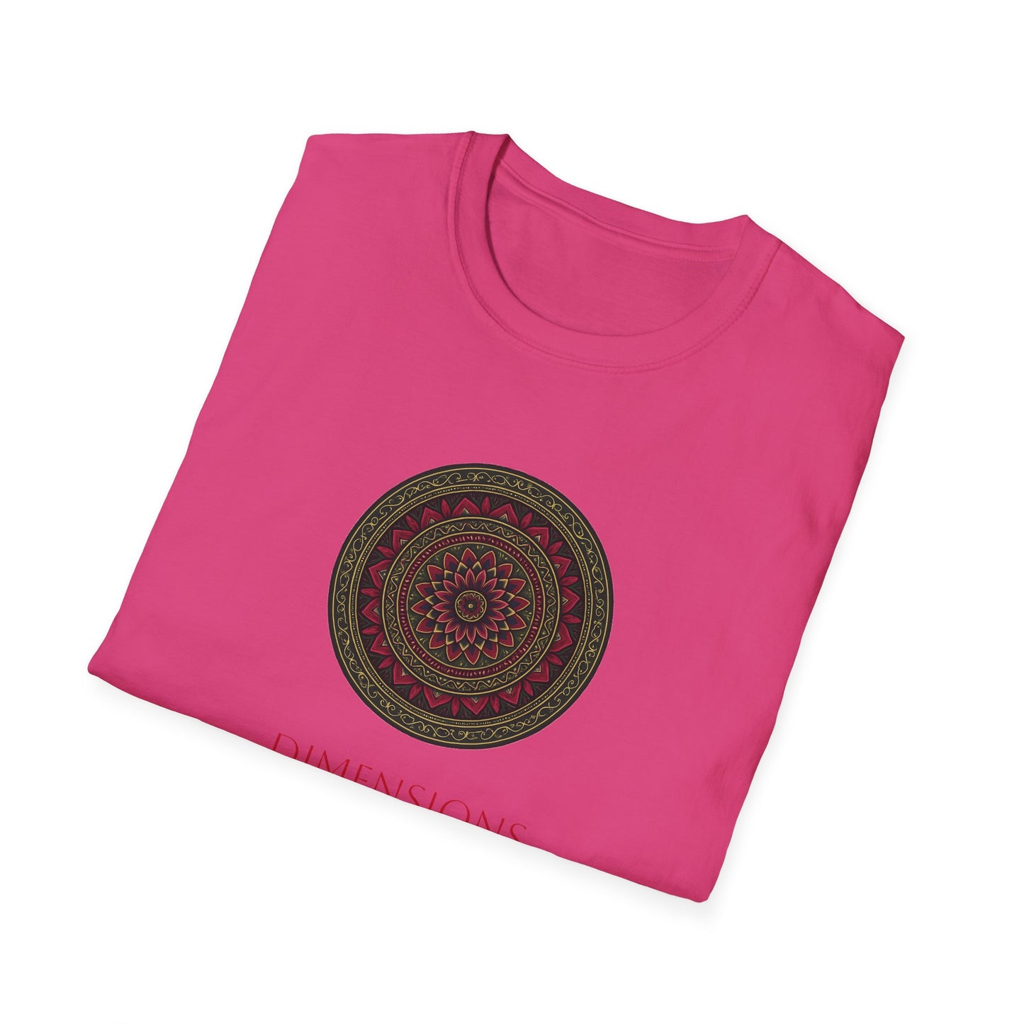Mandala Pattern Unisex Softstyle T-Shirt, Relaxed Fit Tee, Gift for Meditation Lovers, Casual Wear, Festival Apparel