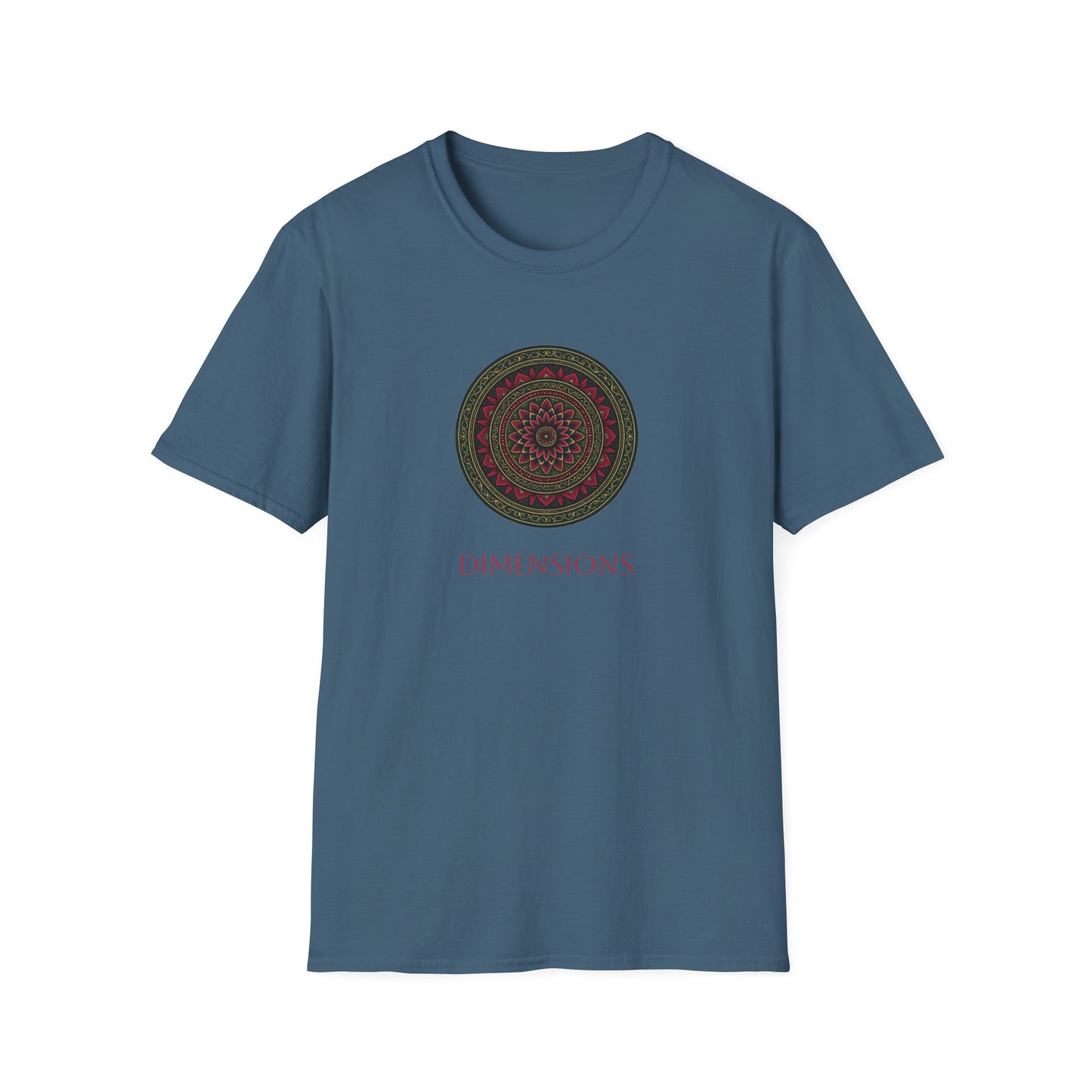 Mandala Pattern Unisex Softstyle T-Shirt, Relaxed Fit Tee, Gift for Meditation Lovers, Casual Wear, Festival Apparel