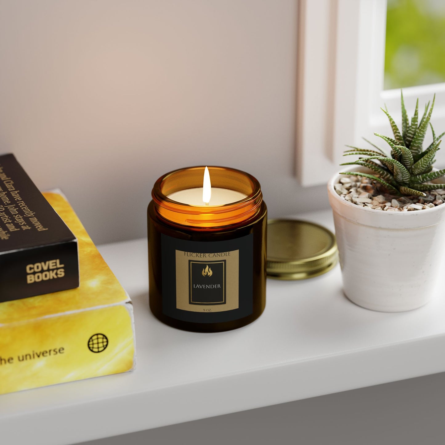 Coconut and Apricot wax Lavender Scented Candles - Relaxing Aromatherapy, Natural Home Decor, Gifts for Her, Spa Essentials