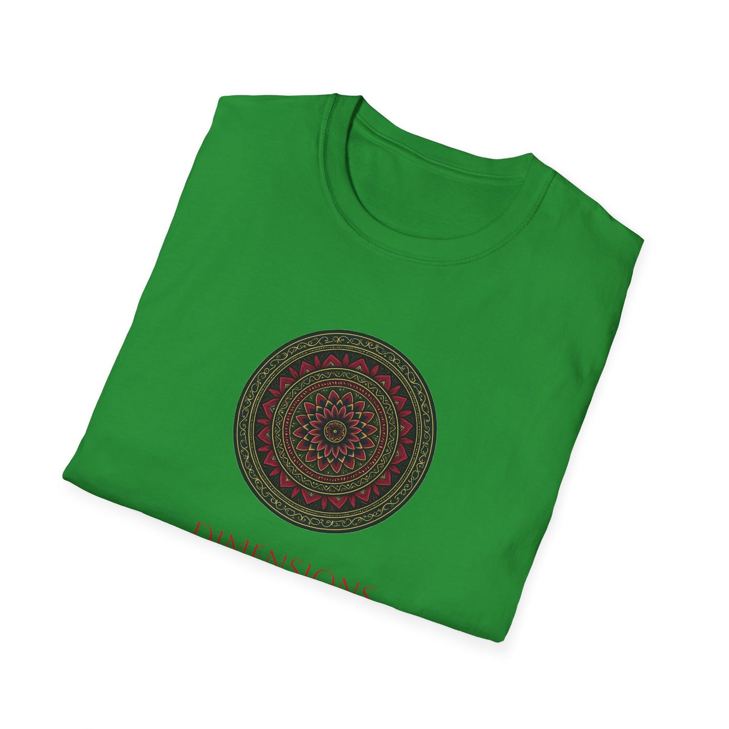Mandala Pattern Unisex Softstyle T-Shirt, Relaxed Fit Tee, Gift for Meditation Lovers, Casual Wear, Festival Apparel