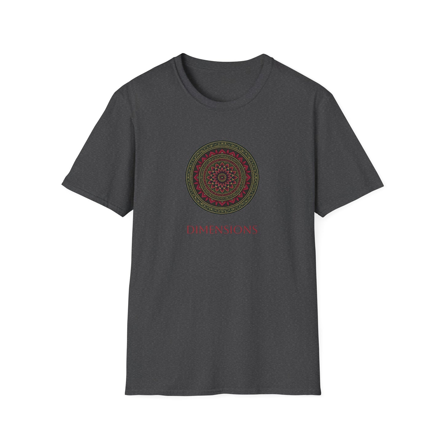 Mandala Pattern Unisex Softstyle T-Shirt, Relaxed Fit Tee, Gift for Meditation Lovers, Casual Wear, Festival Apparel