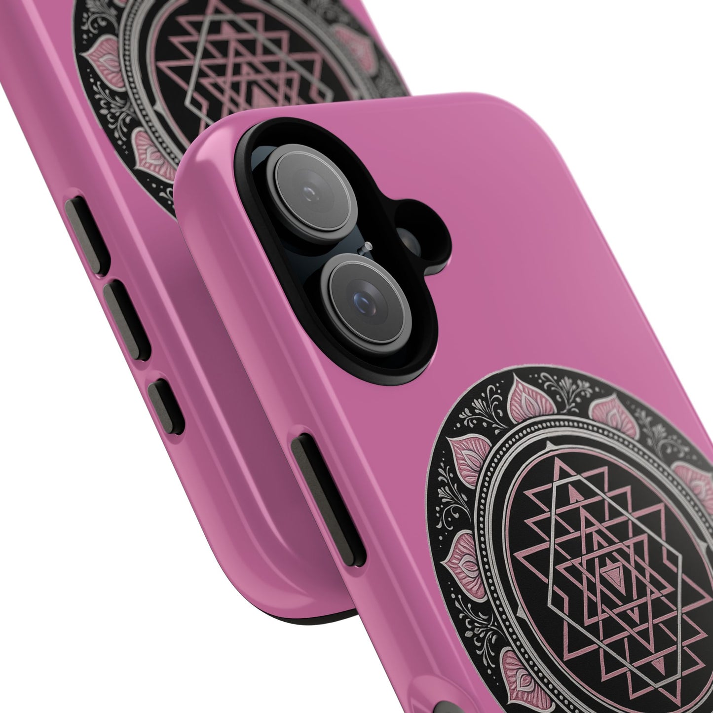 Pink Mandala Phone Case, Tough Phone Cover for Women, Unique Gift for Her, Boho Style, Vibrant Protective Case