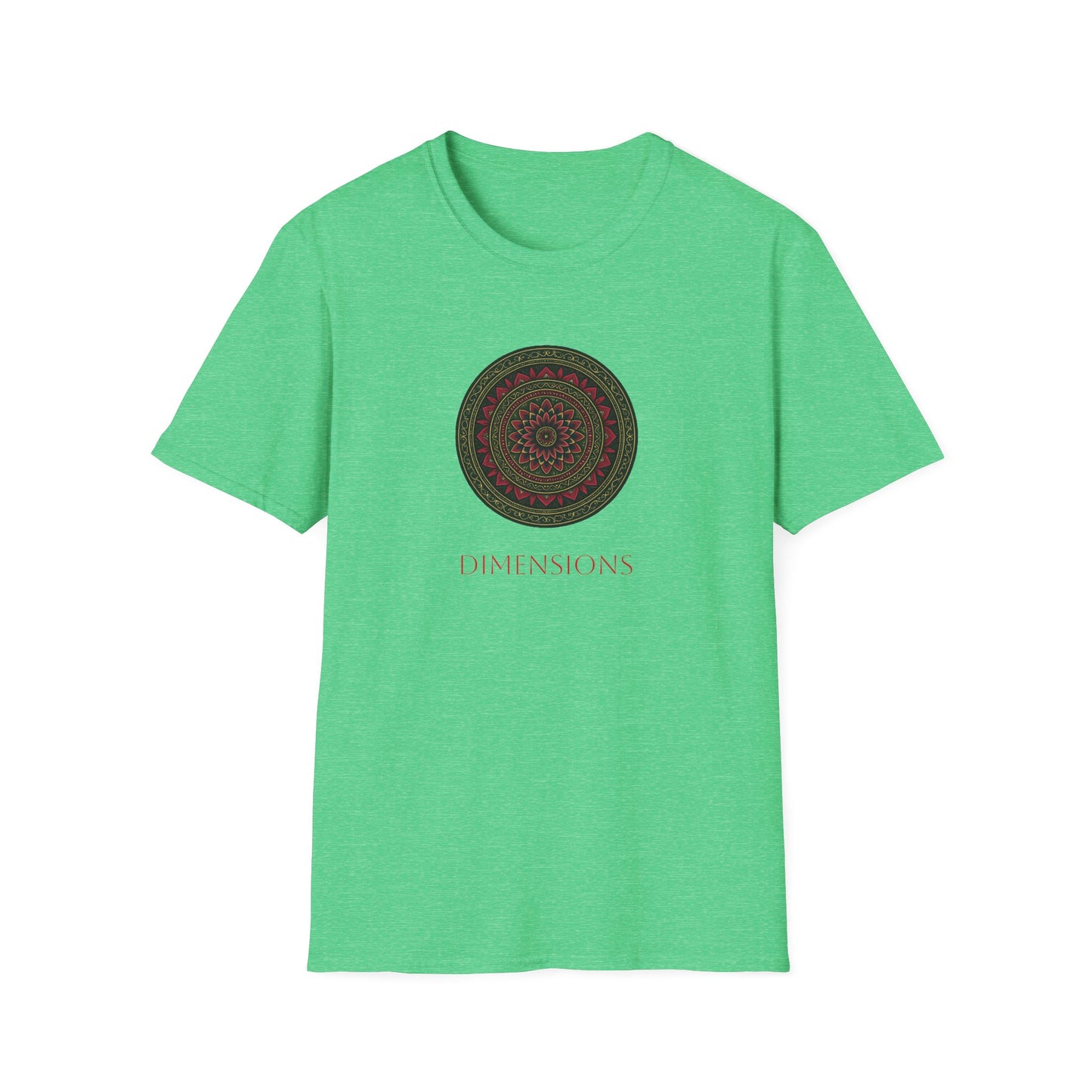 Mandala Pattern Unisex Softstyle T-Shirt, Relaxed Fit Tee, Gift for Meditation Lovers, Casual Wear, Festival Apparel