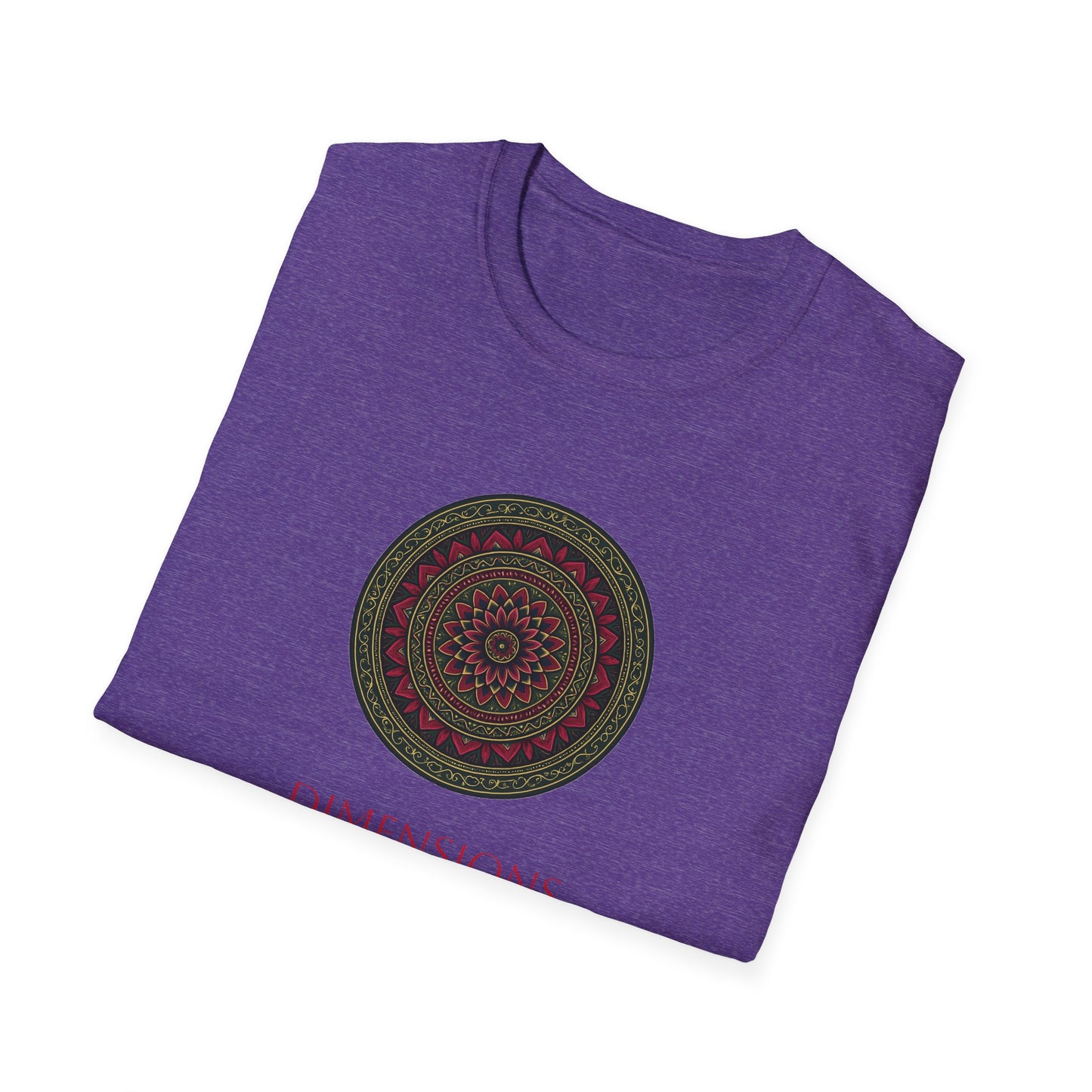 Mandala Pattern Unisex Softstyle T-Shirt, Relaxed Fit Tee, Gift for Meditation Lovers, Casual Wear, Festival Apparel