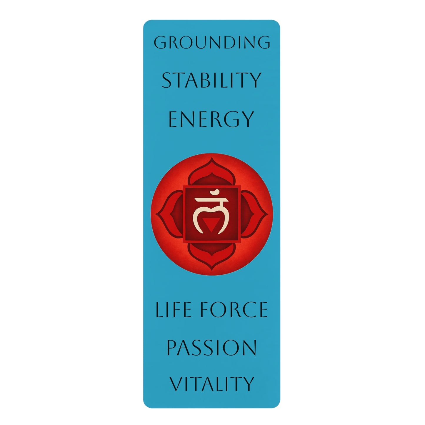 Root Chakra Grounding Energy Yoga Mat | Rubber Fitness Mat for Stability & Passion | Ideal for Meditation, Exercise, Pilates, and Gifts