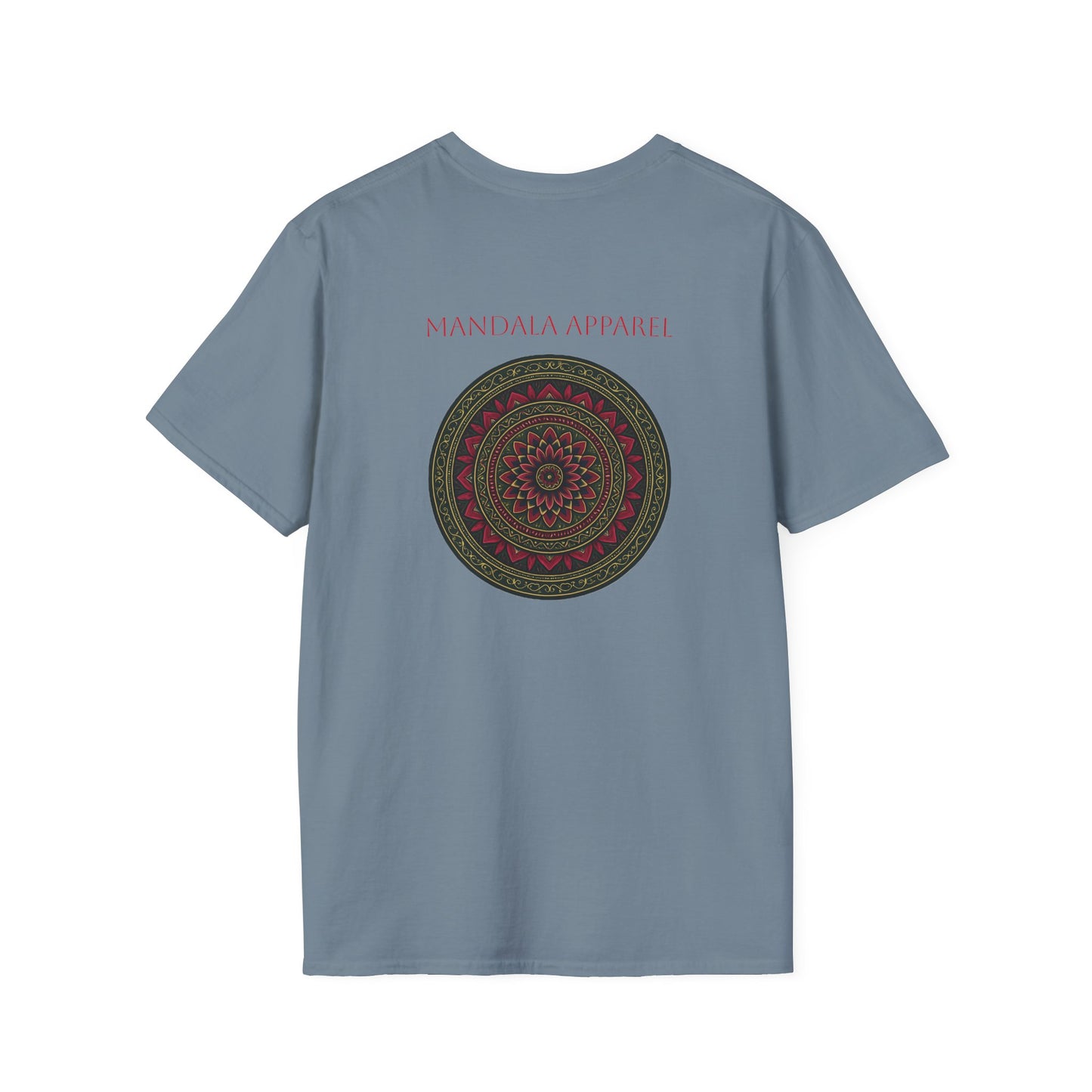 Mandala Pattern Unisex Softstyle T-Shirt, Relaxed Fit Tee, Gift for Meditation Lovers, Casual Wear, Festival Apparel