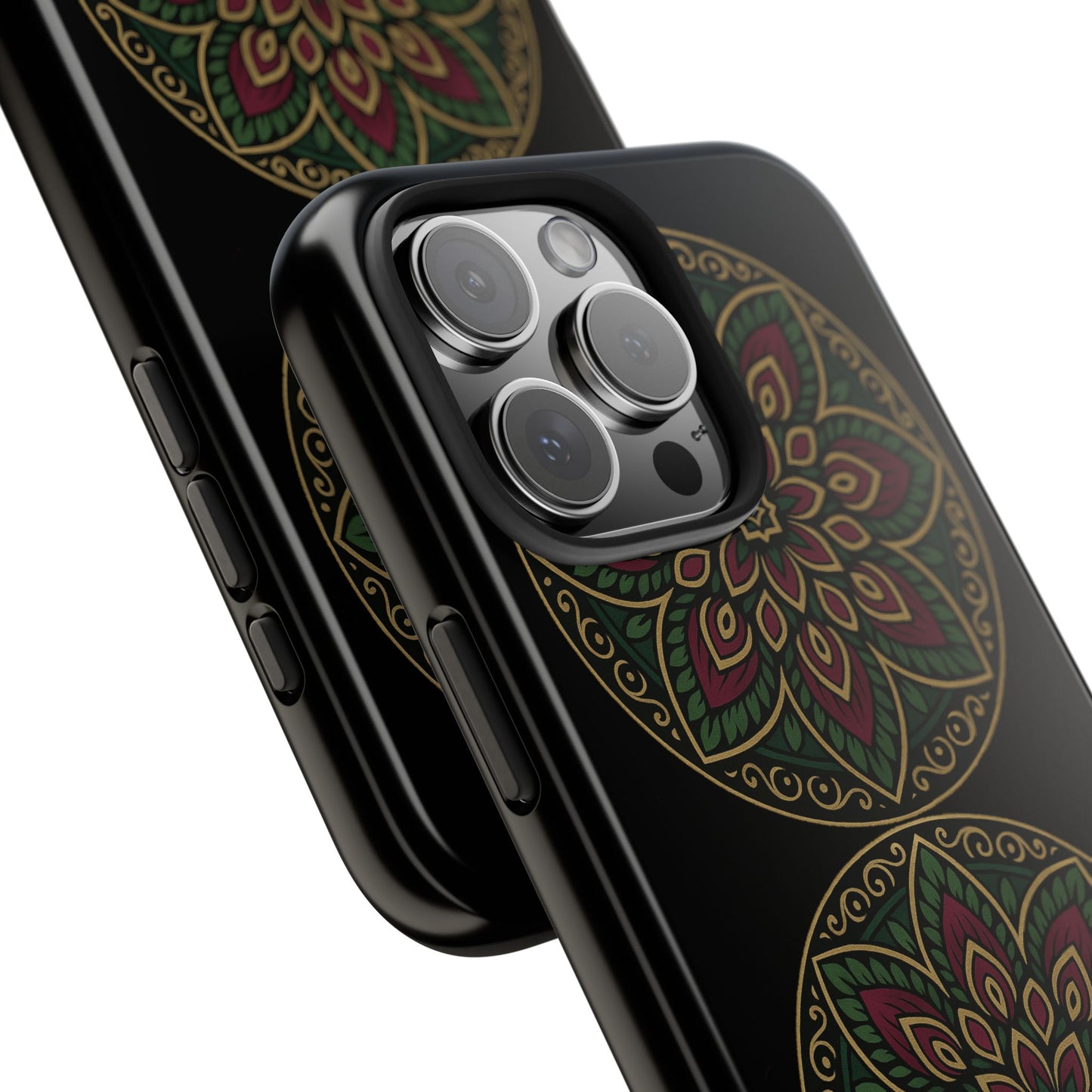 Artistic Phone Case with Mandala Design, Tough Case, Floral Phone Cover, Unique Gift for Her, Stylish Protection