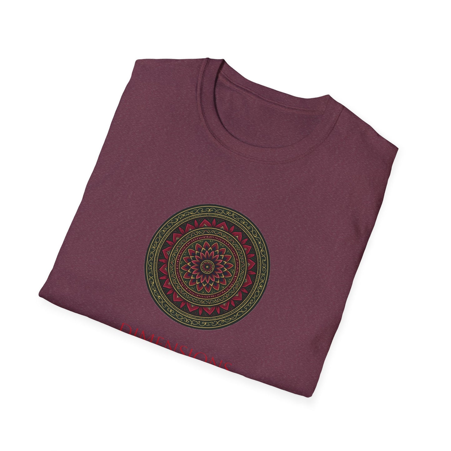 Mandala Pattern Unisex Softstyle T-Shirt, Relaxed Fit Tee, Gift for Meditation Lovers, Casual Wear, Festival Apparel