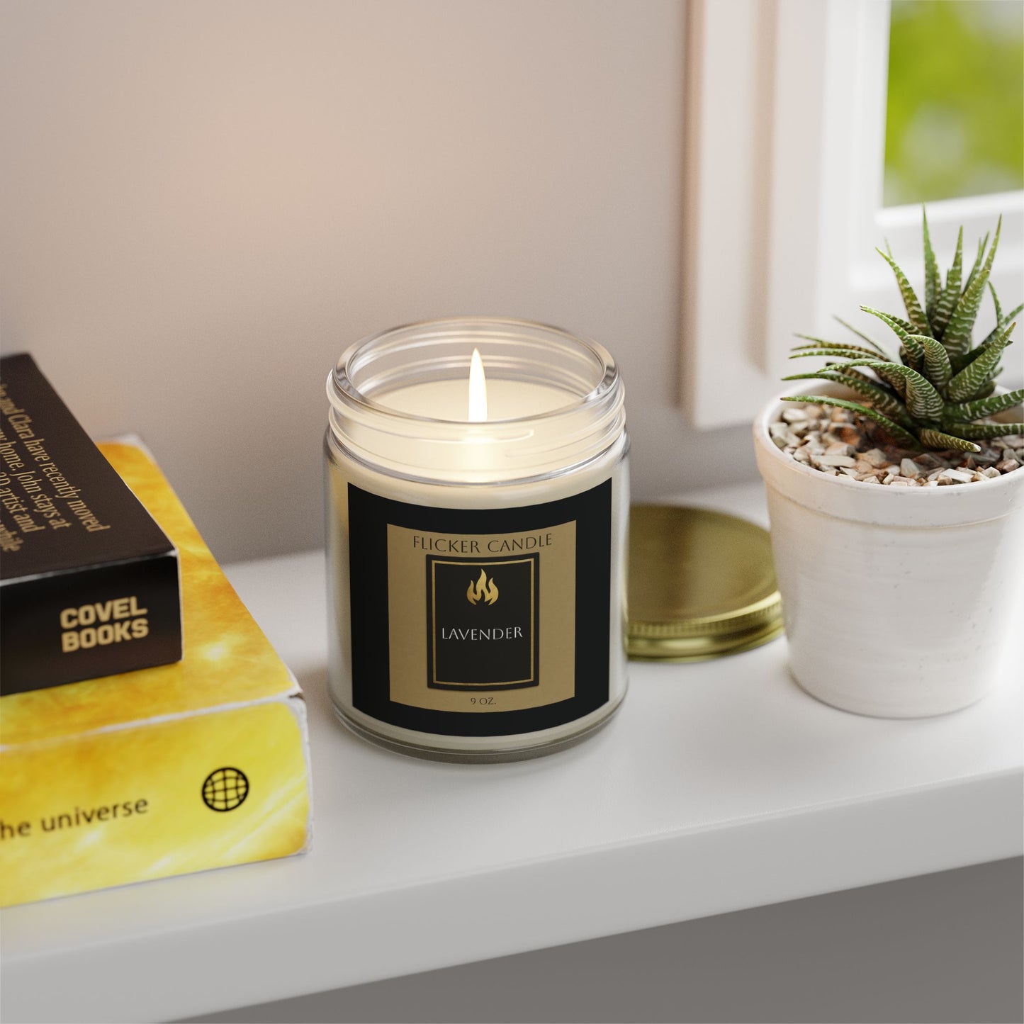 Coconut and Apricot wax Lavender Scented Candles - Relaxing Aromatherapy, Natural Home Decor, Gifts for Her, Spa Essentials