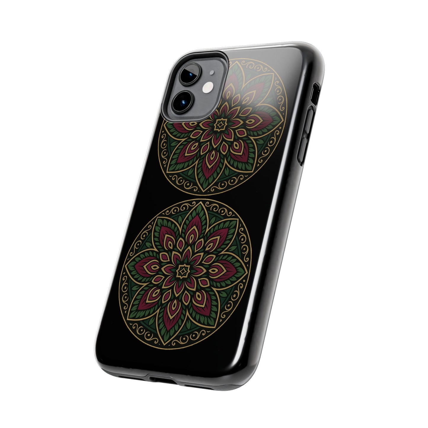 Artistic Phone Case with Mandala Design, Tough Case, Floral Phone Cover, Unique Gift for Her, Stylish Protection