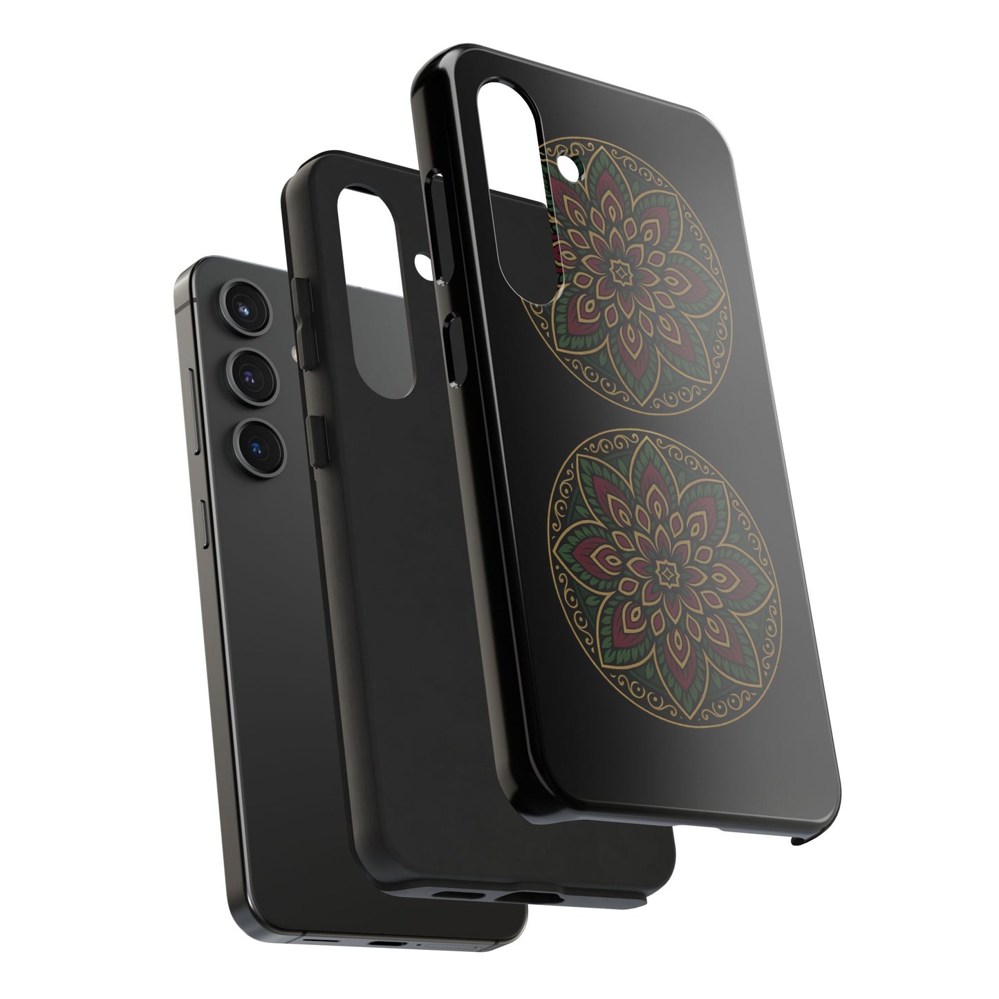 Artistic Phone Case with Mandala Design, Tough Case, Floral Phone Cover, Unique Gift for Her, Stylish Protection