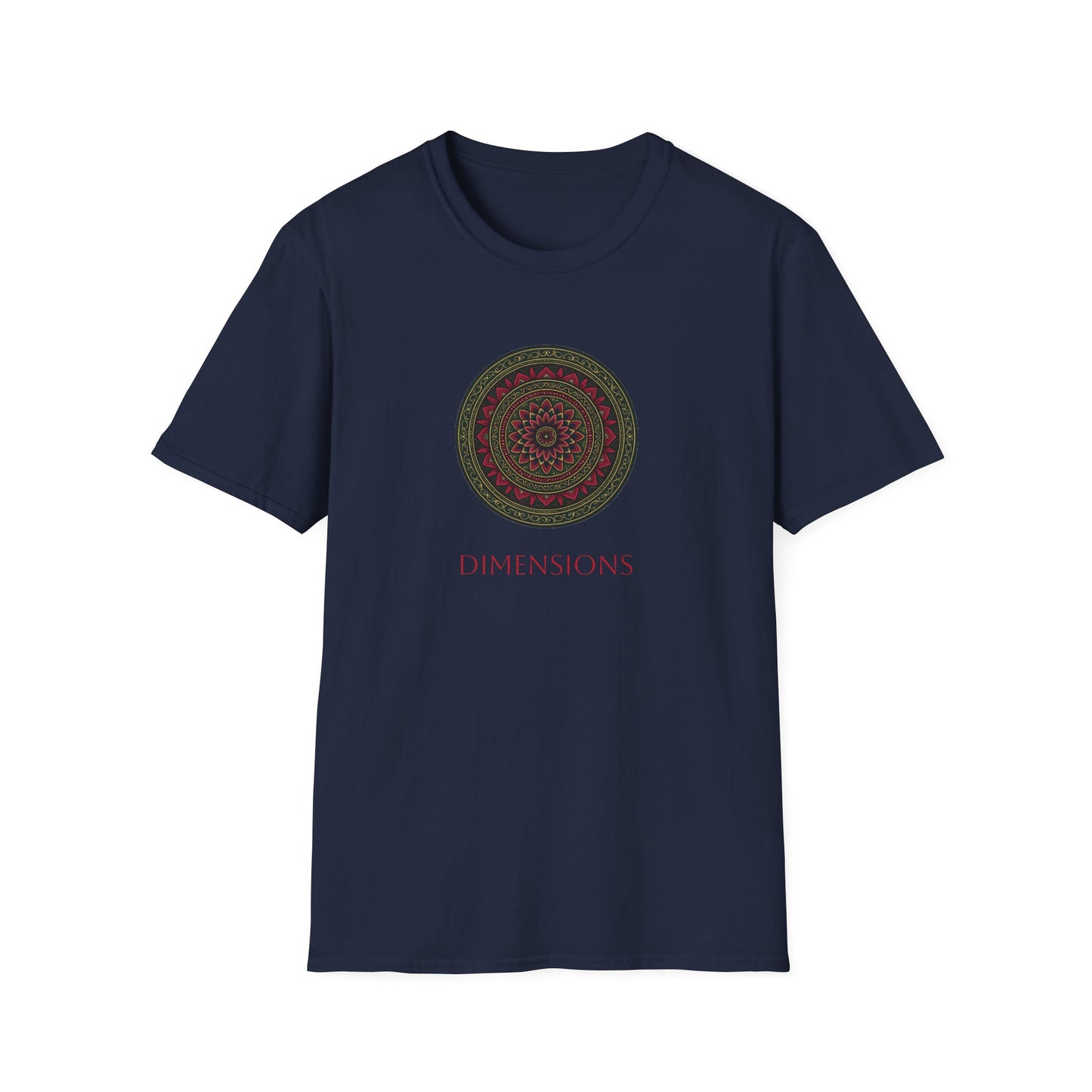 Mandala Pattern Unisex Softstyle T-Shirt, Relaxed Fit Tee, Gift for Meditation Lovers, Casual Wear, Festival Apparel