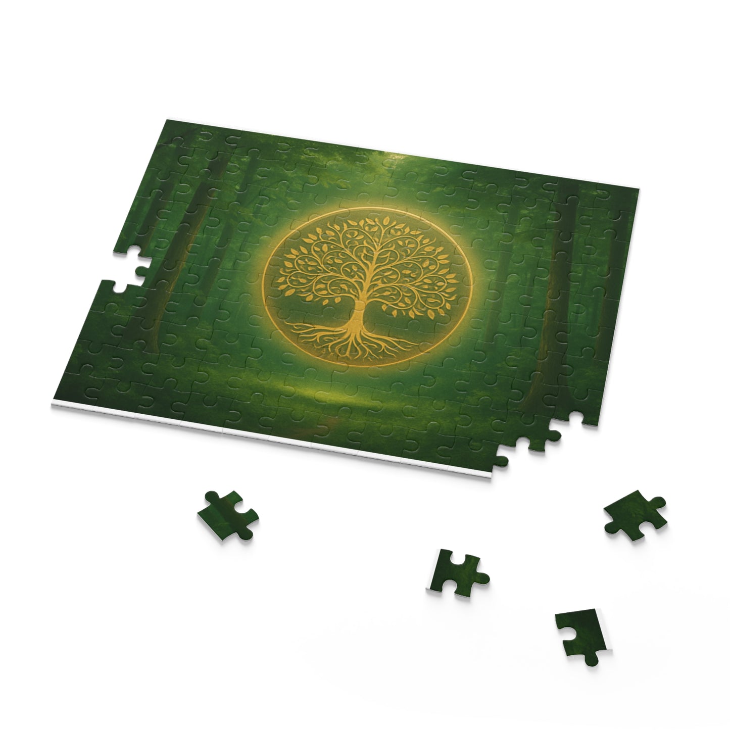 Nature-Inspired Puzzle with Tree Design - 120, 252, 500 Pieces, Mindful Activity, Eco-Friendly Gift, Family Fun, Meditation Enhancer