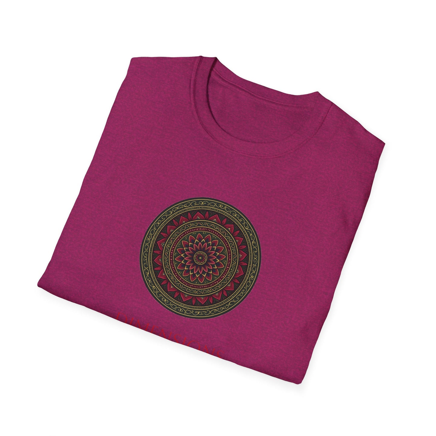 Mandala Pattern Unisex Softstyle T-Shirt, Relaxed Fit Tee, Gift for Meditation Lovers, Casual Wear, Festival Apparel