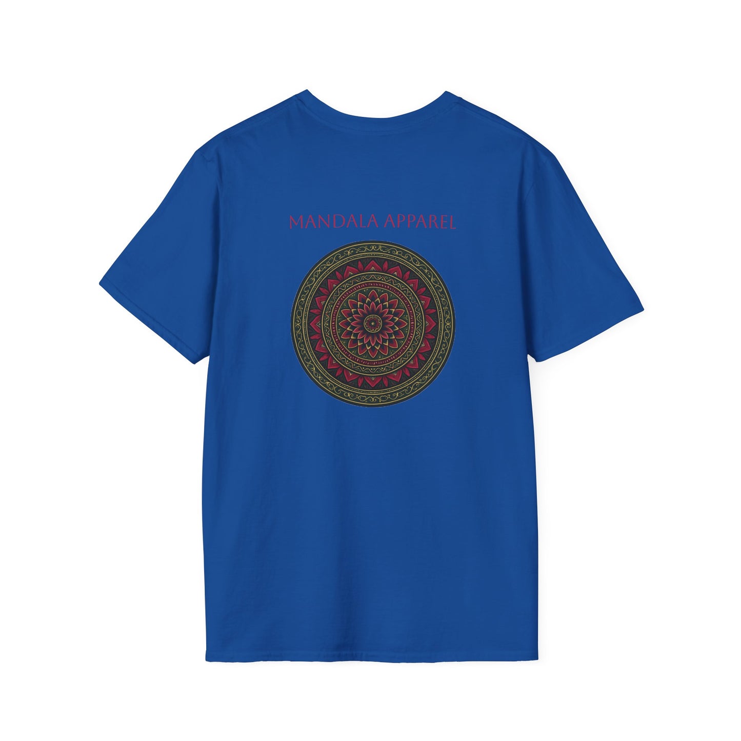 Mandala Pattern Unisex Softstyle T-Shirt, Relaxed Fit Tee, Gift for Meditation Lovers, Casual Wear, Festival Apparel