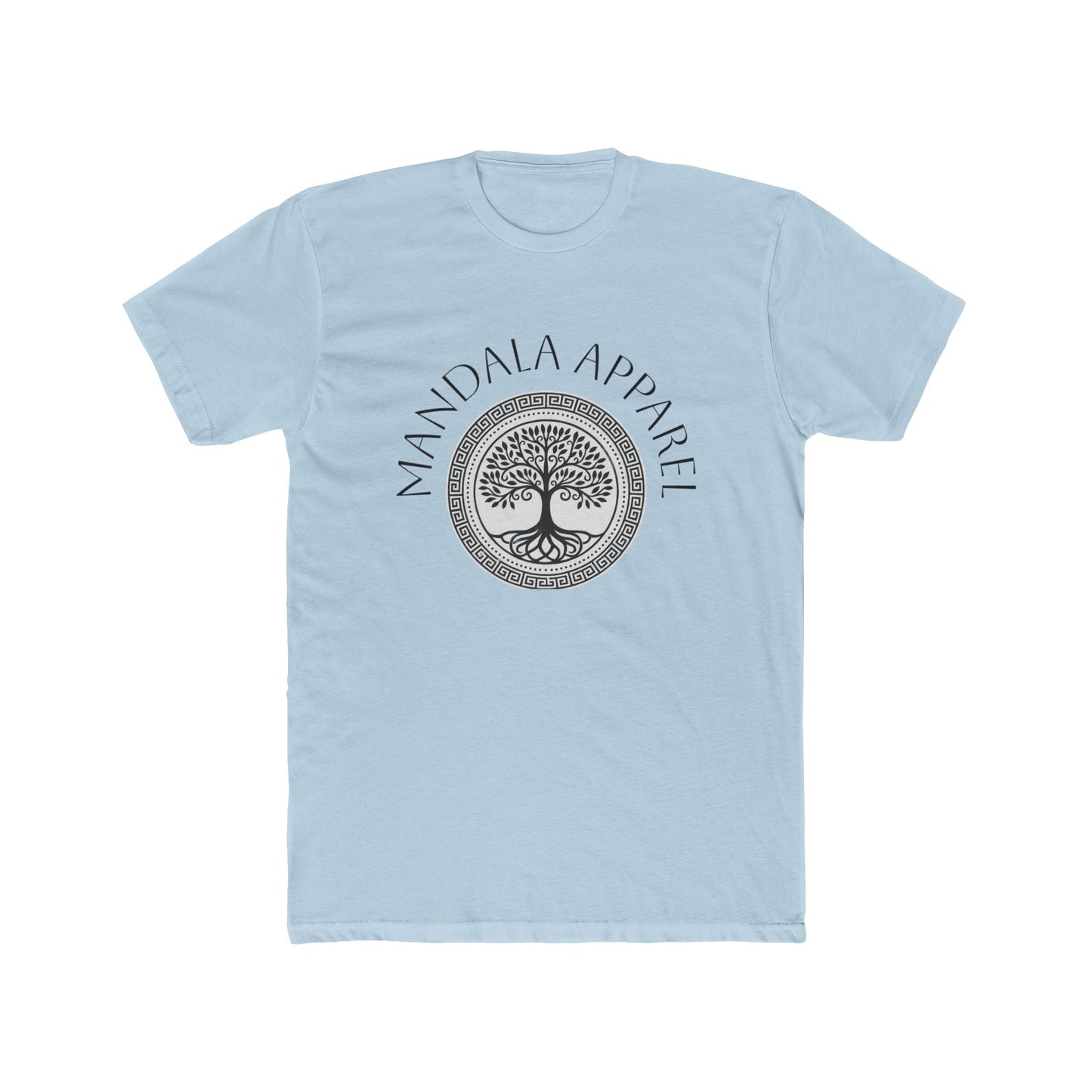 Mandala Tree Unisex Cotton Crew Tee, Spiritual Shirt, Nature Tee, Gift for Yoga Lovers, Boho Apparel, Eco-Friendly Clothing