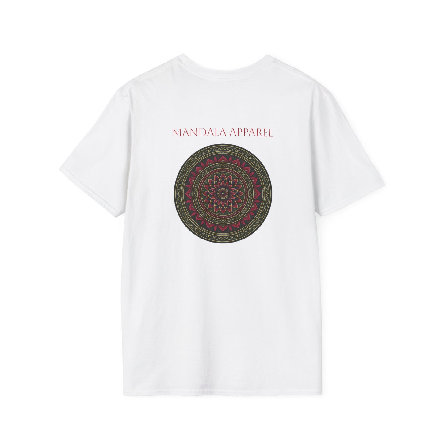 Mandala Pattern Unisex Softstyle T-Shirt, Relaxed Fit Tee, Gift for Meditation Lovers, Casual Wear, Festival Apparel