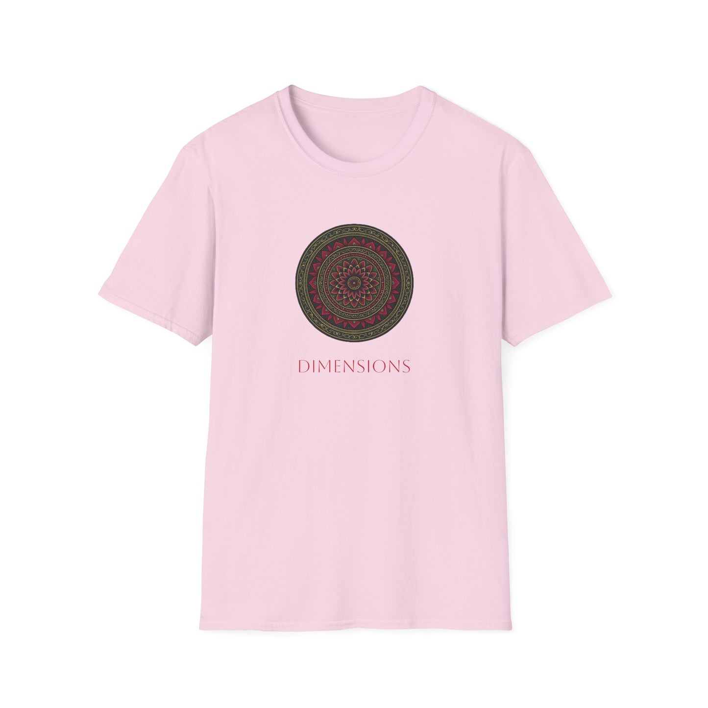Mandala Pattern Unisex Softstyle T-Shirt, Relaxed Fit Tee, Gift for Meditation Lovers, Casual Wear, Festival Apparel