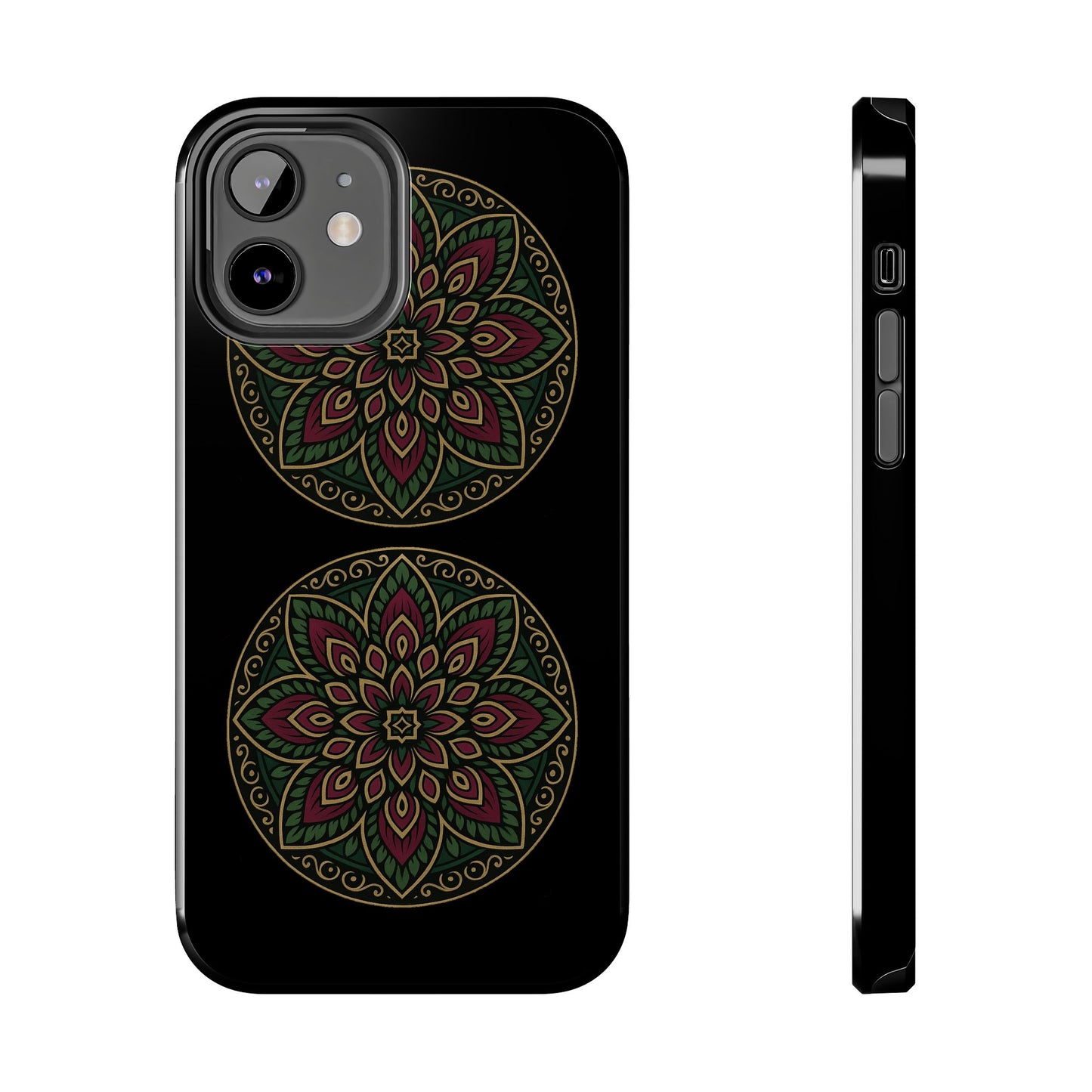 Artistic Phone Case with Mandala Design, Tough Case, Floral Phone Cover, Unique Gift for Her, Stylish Protection