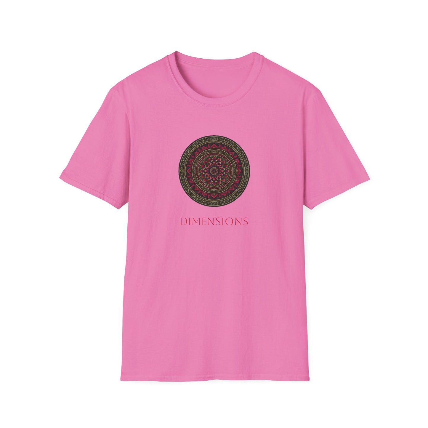 Mandala Pattern Unisex Softstyle T-Shirt, Relaxed Fit Tee, Gift for Meditation Lovers, Casual Wear, Festival Apparel