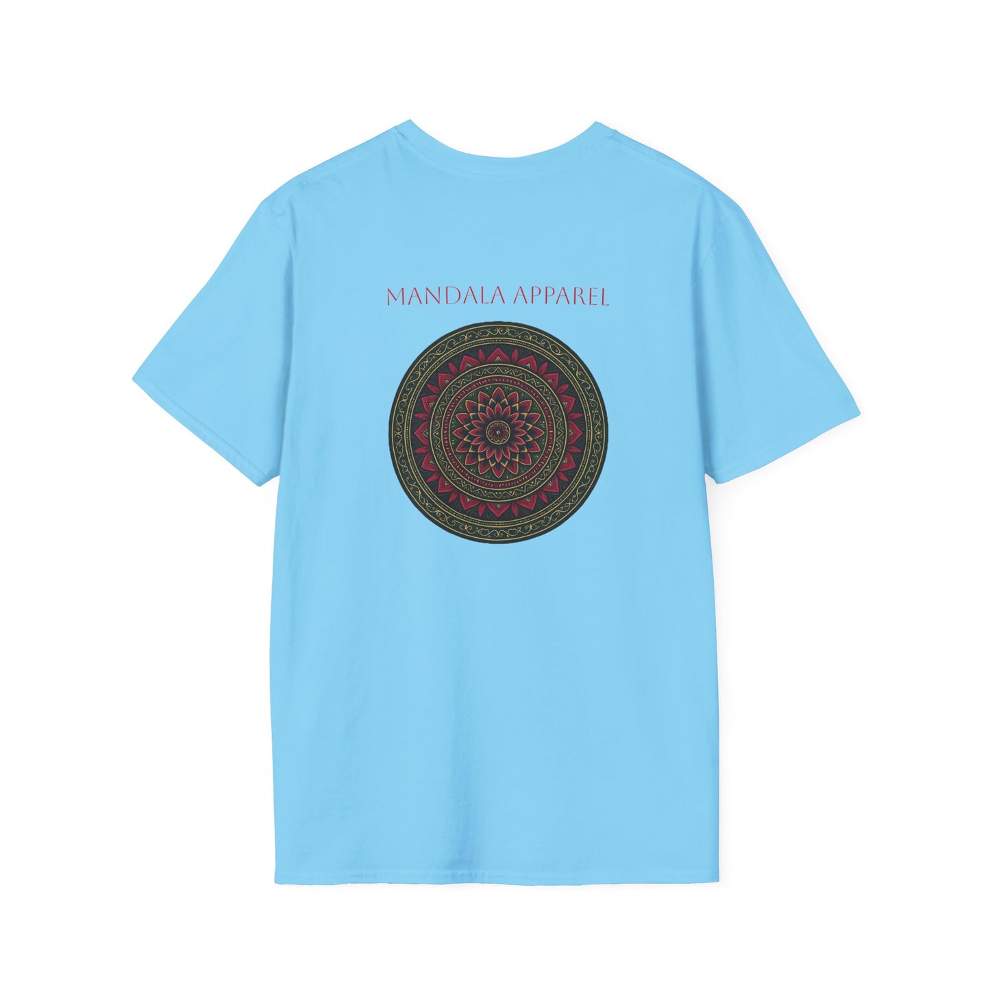 Mandala Pattern Unisex Softstyle T-Shirt, Relaxed Fit Tee, Gift for Meditation Lovers, Casual Wear, Festival Apparel
