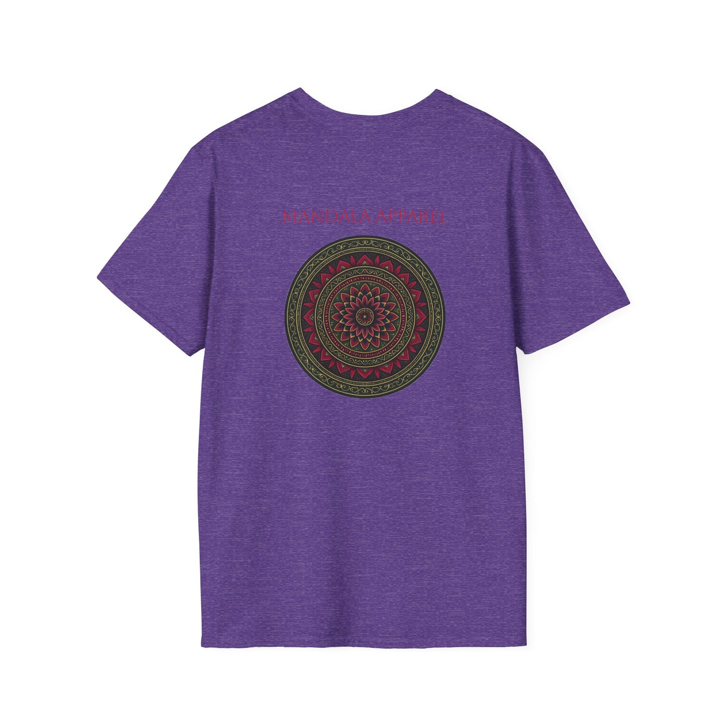 Mandala Pattern Unisex Softstyle T-Shirt, Relaxed Fit Tee, Gift for Meditation Lovers, Casual Wear, Festival Apparel