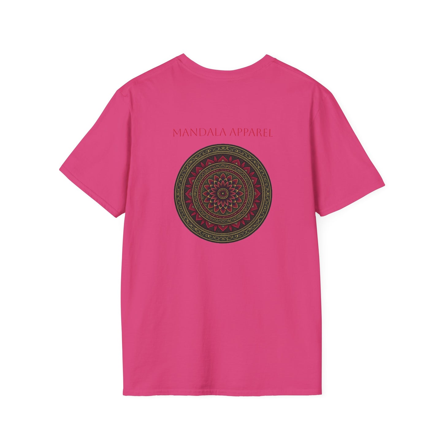 Mandala Pattern Unisex Softstyle T-Shirt, Relaxed Fit Tee, Gift for Meditation Lovers, Casual Wear, Festival Apparel