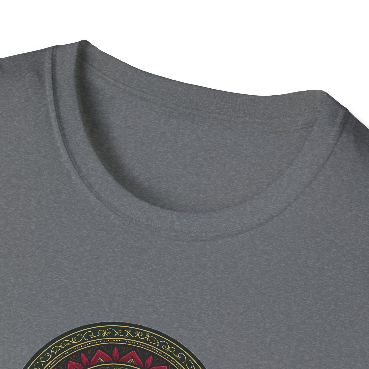 Mandala Pattern Unisex Softstyle T-Shirt, Relaxed Fit Tee, Gift for Meditation Lovers, Casual Wear, Festival Apparel