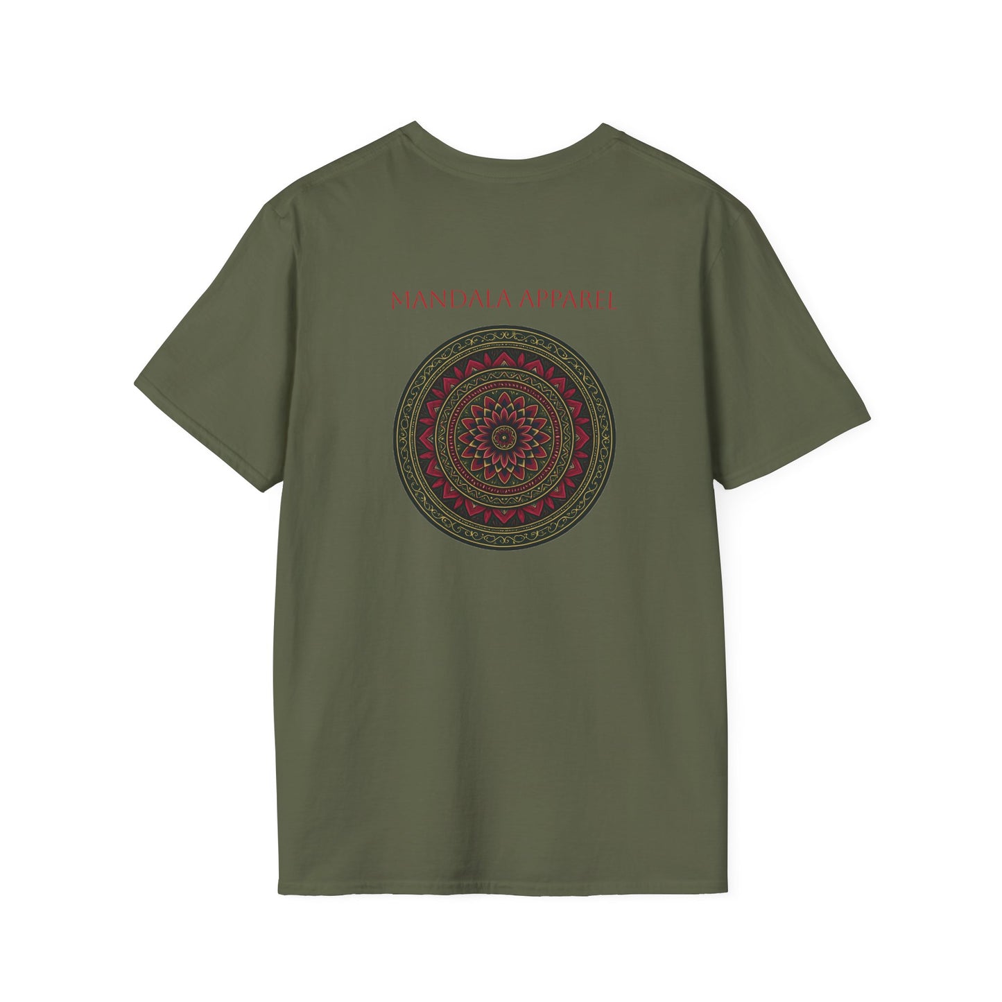 Mandala Pattern Unisex Softstyle T-Shirt, Relaxed Fit Tee, Gift for Meditation Lovers, Casual Wear, Festival Apparel