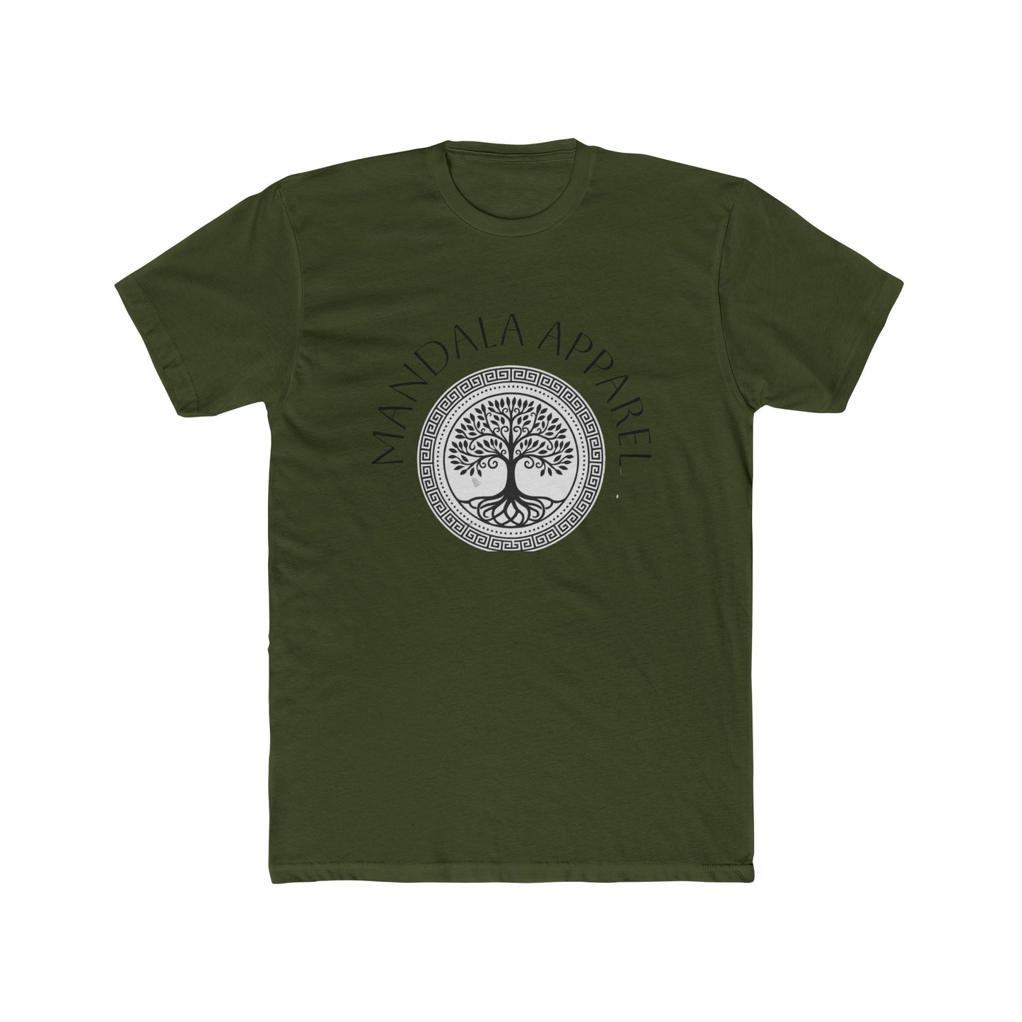 Mandala Tree Unisex Cotton Crew Tee, Spiritual Shirt, Nature Tee, Gift for Yoga Lovers, Boho Apparel, Eco-Friendly Clothing