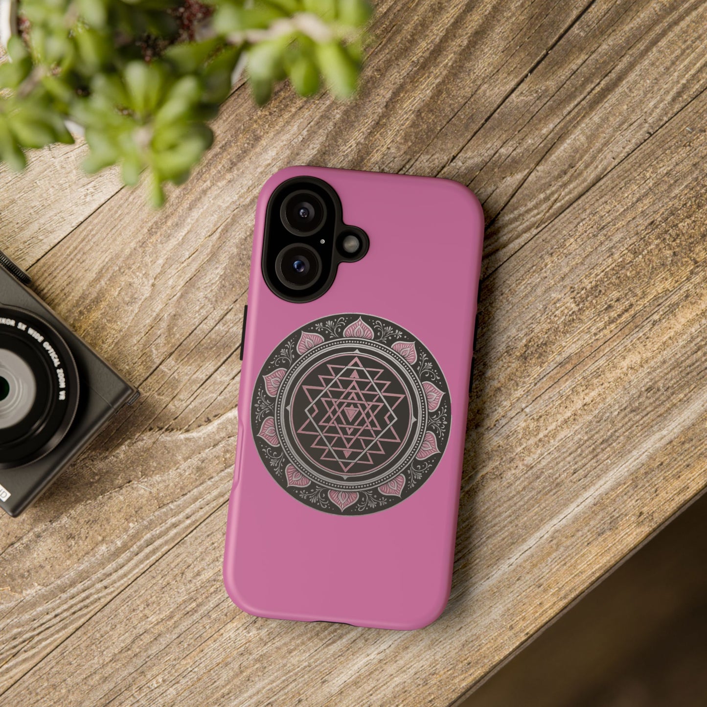 Pink Mandala Phone Case, Tough Phone Cover for Women, Unique Gift for Her, Boho Style, Vibrant Protective Case