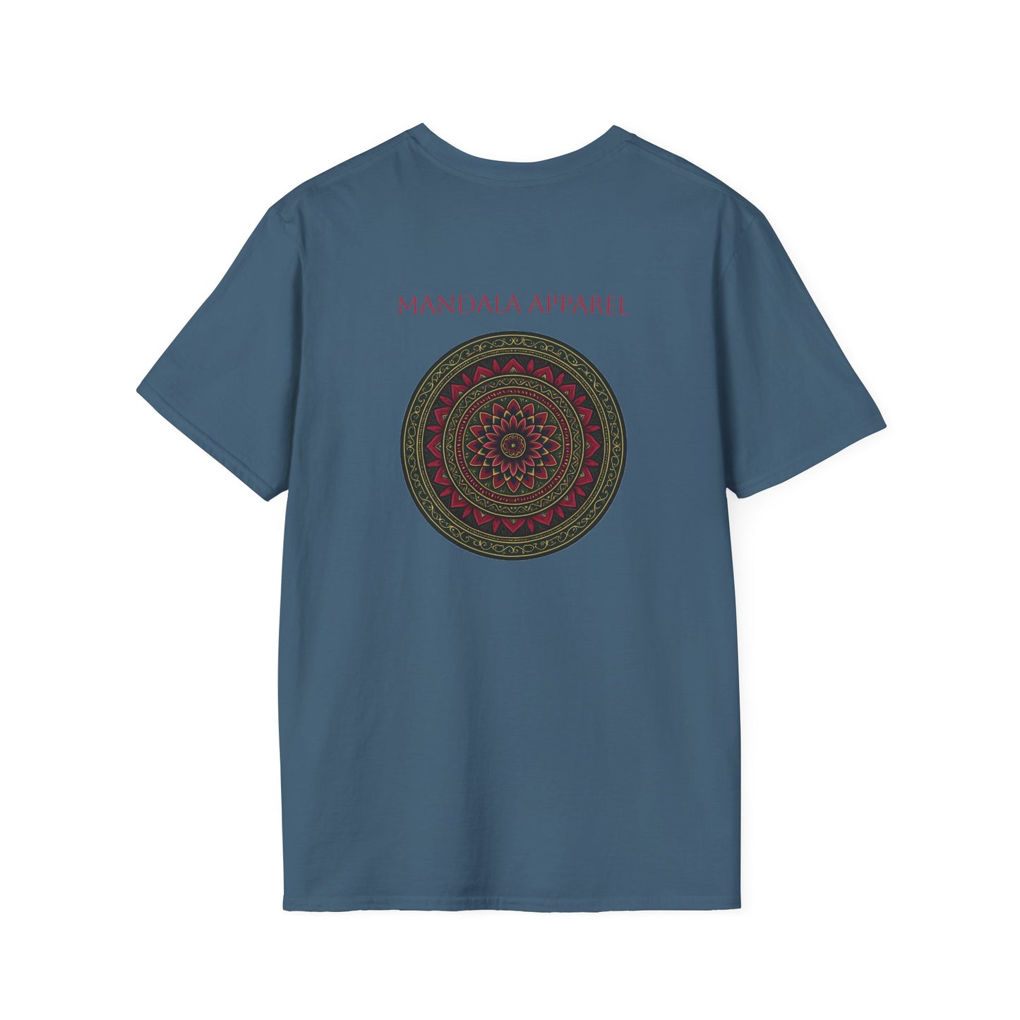 Mandala Pattern Unisex Softstyle T-Shirt, Relaxed Fit Tee, Gift for Meditation Lovers, Casual Wear, Festival Apparel