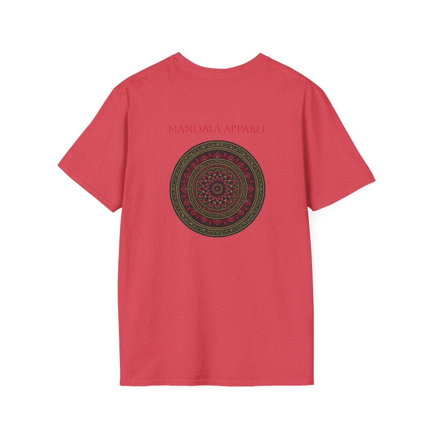 Mandala Pattern Unisex Softstyle T-Shirt, Relaxed Fit Tee, Gift for Meditation Lovers, Casual Wear, Festival Apparel