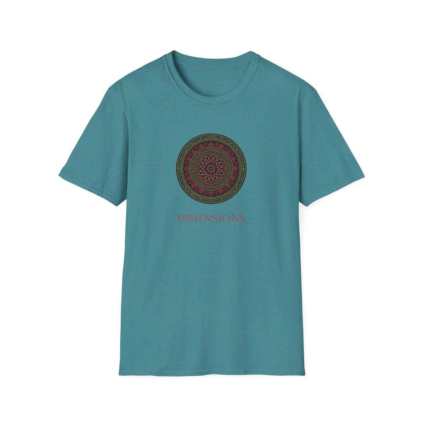 Mandala Pattern Unisex Softstyle T-Shirt, Relaxed Fit Tee, Gift for Meditation Lovers, Casual Wear, Festival Apparel