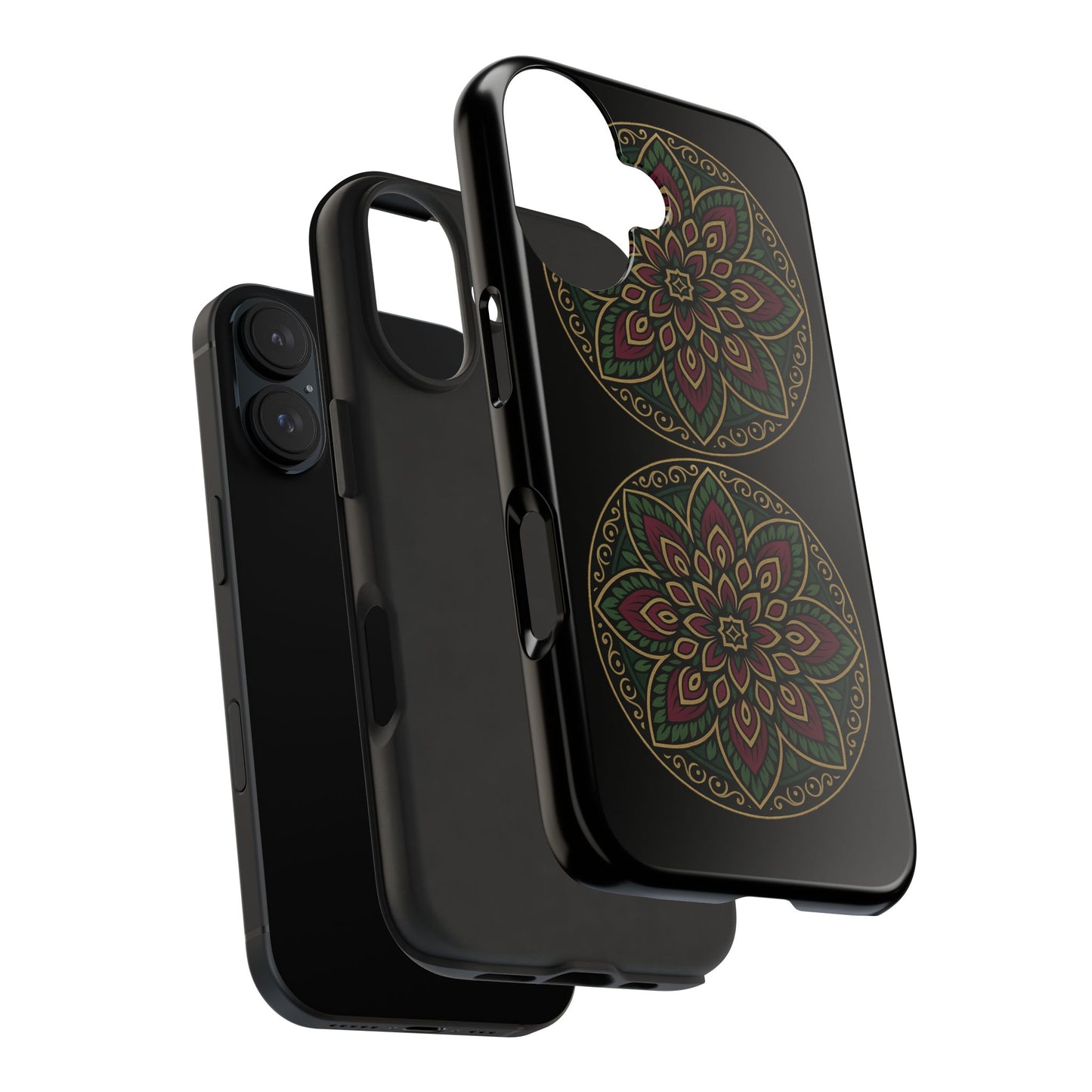 Artistic Phone Case with Mandala Design, Tough Case, Floral Phone Cover, Unique Gift for Her, Stylish Protection
