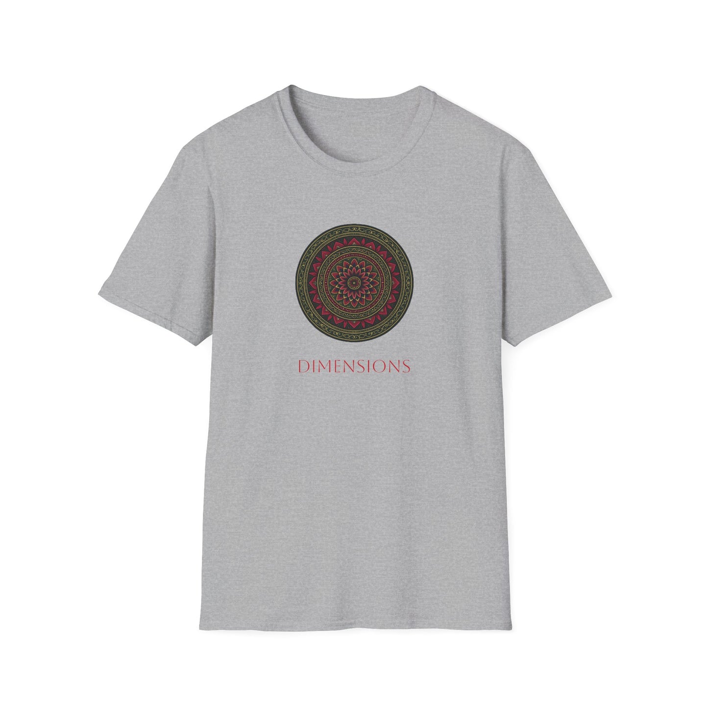 Mandala Pattern Unisex Softstyle T-Shirt, Relaxed Fit Tee, Gift for Meditation Lovers, Casual Wear, Festival Apparel