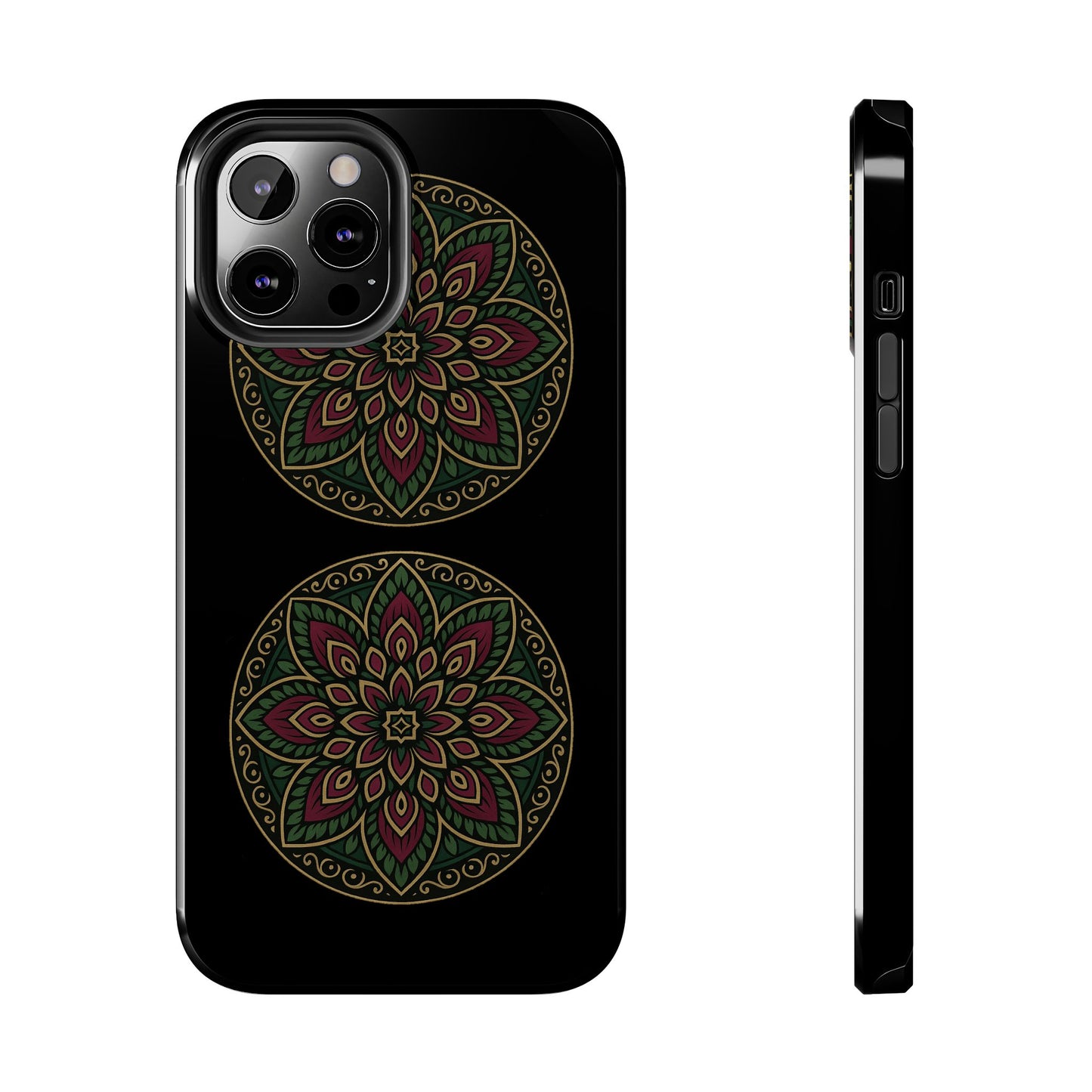 Artistic Phone Case with Mandala Design, Tough Case, Floral Phone Cover, Unique Gift for Her, Stylish Protection