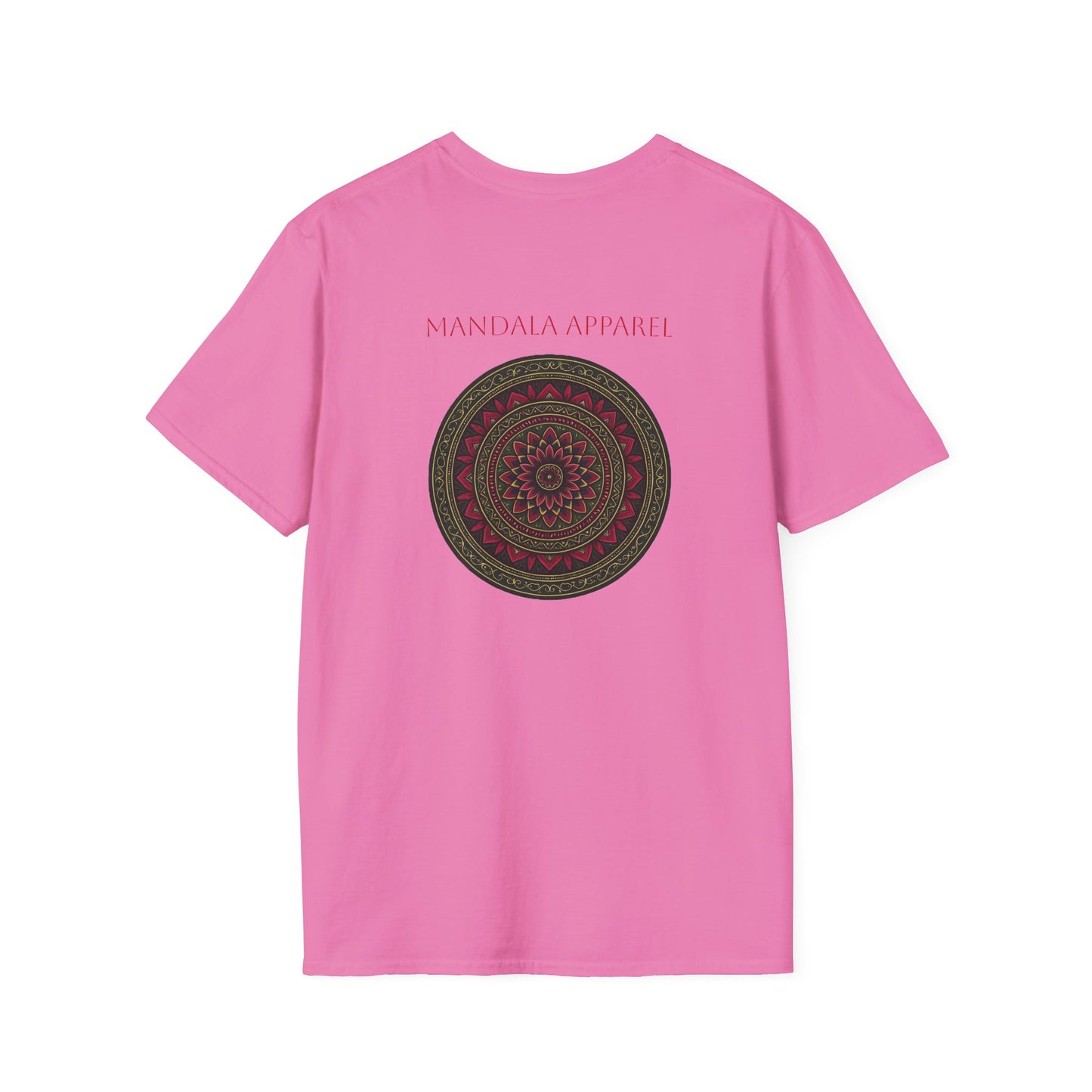 Mandala Pattern Unisex Softstyle T-Shirt, Relaxed Fit Tee, Gift for Meditation Lovers, Casual Wear, Festival Apparel