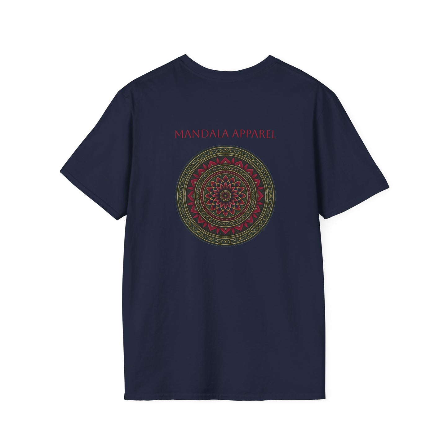 Mandala Pattern Unisex Softstyle T-Shirt, Relaxed Fit Tee, Gift for Meditation Lovers, Casual Wear, Festival Apparel